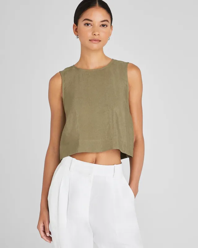 Linen Cropped Shell sold by Club Monaco
