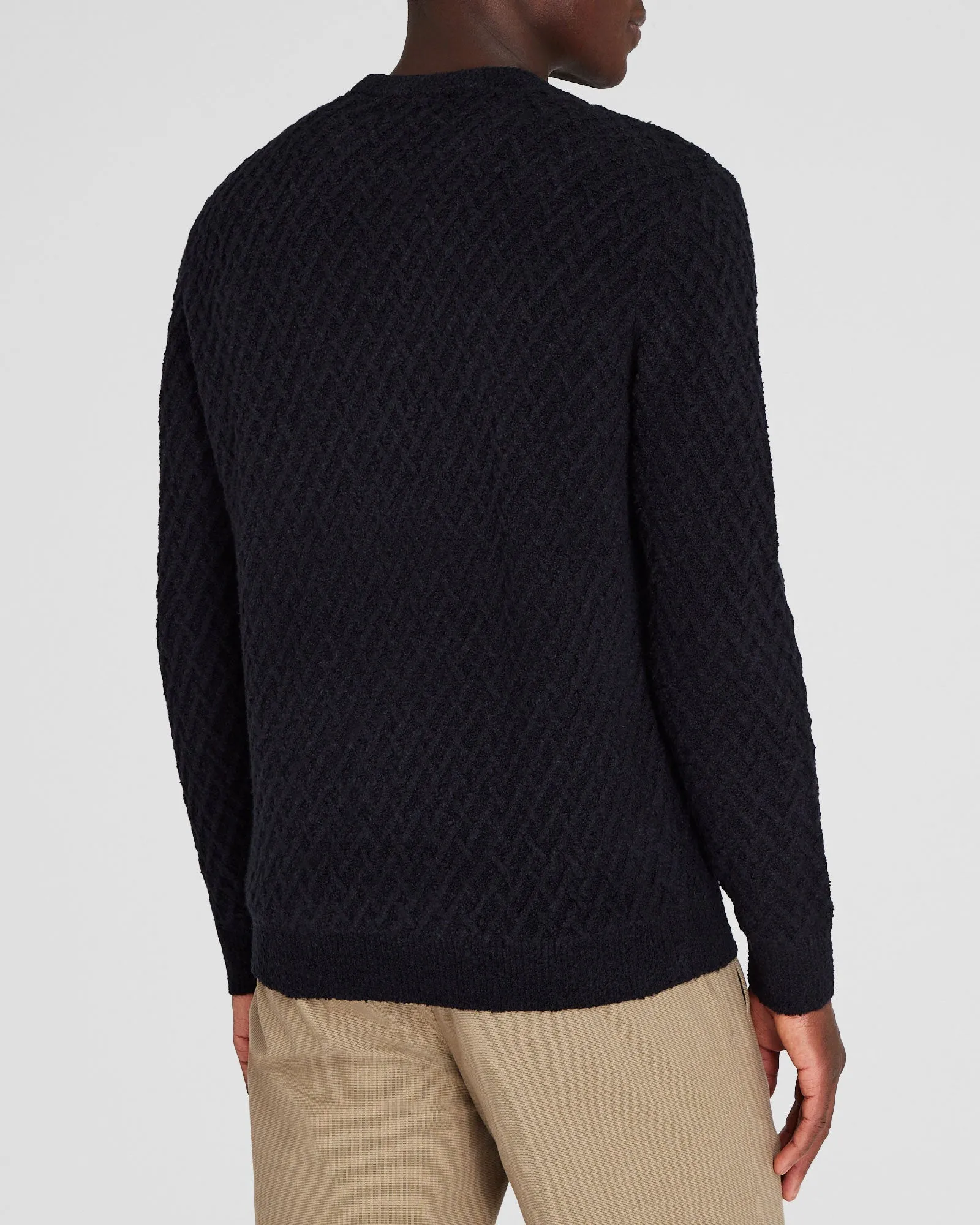 Bouclé Half-Diamond Crewneck sold by Club Monaco product image thumbnail 3