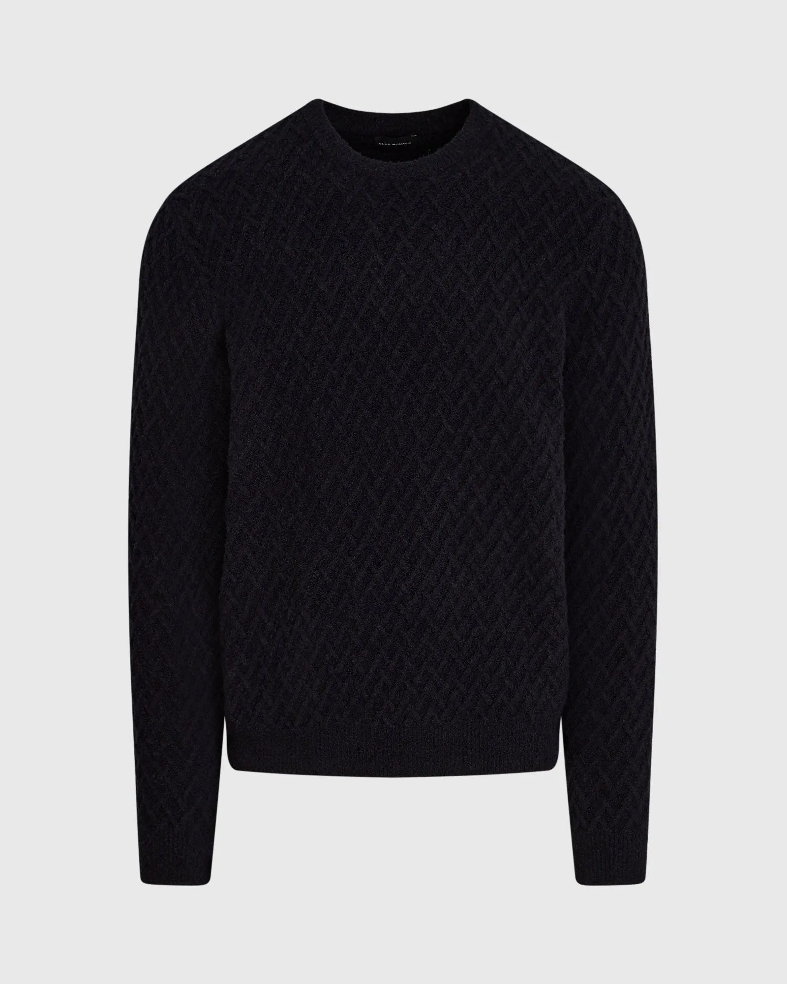 Bouclé Half-Diamond Crewneck sold by Club Monaco product image thumbnail 5