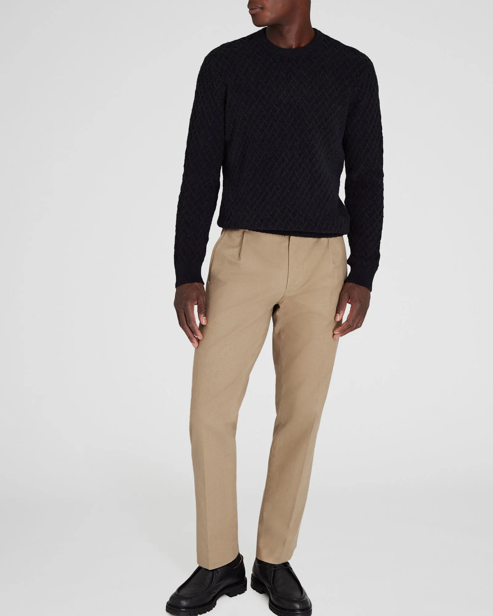 Bouclé Half-Diamond Crewneck sold by Club Monaco product image thumbnail 4