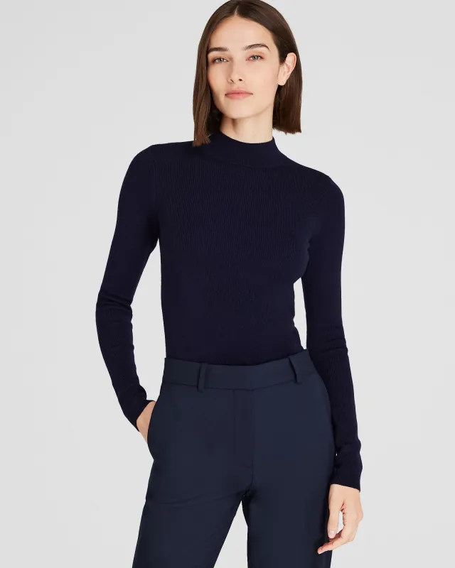 Merino Rib Mockneck Sweater sold by Club Monaco