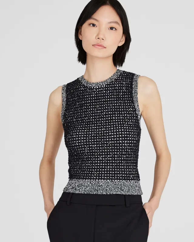 Tweed Sleeveless Shell Top sold by Club Monaco