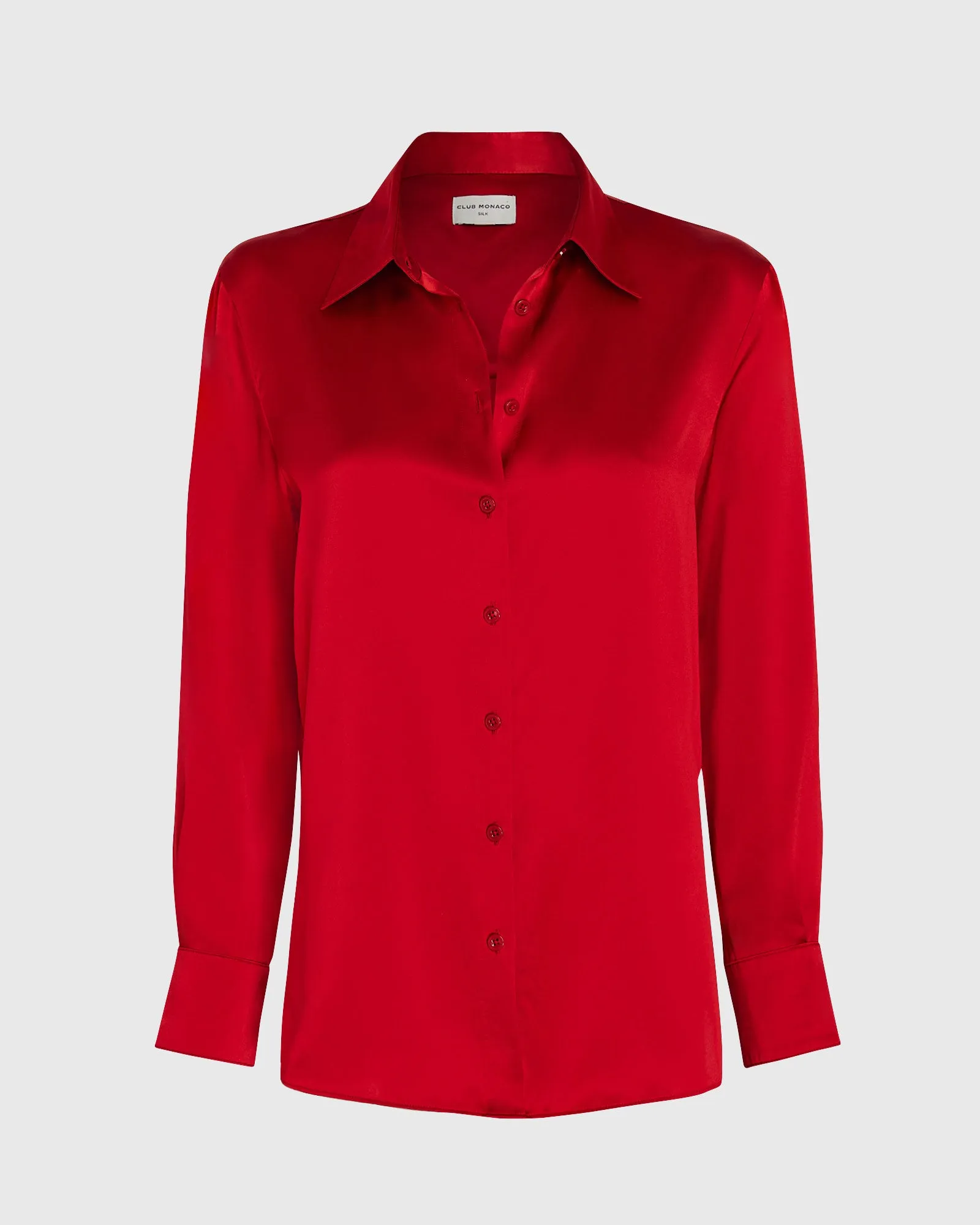 Silk Charmeuse Button-Down Shirt sold by Club Monaco product image thumbnail 5