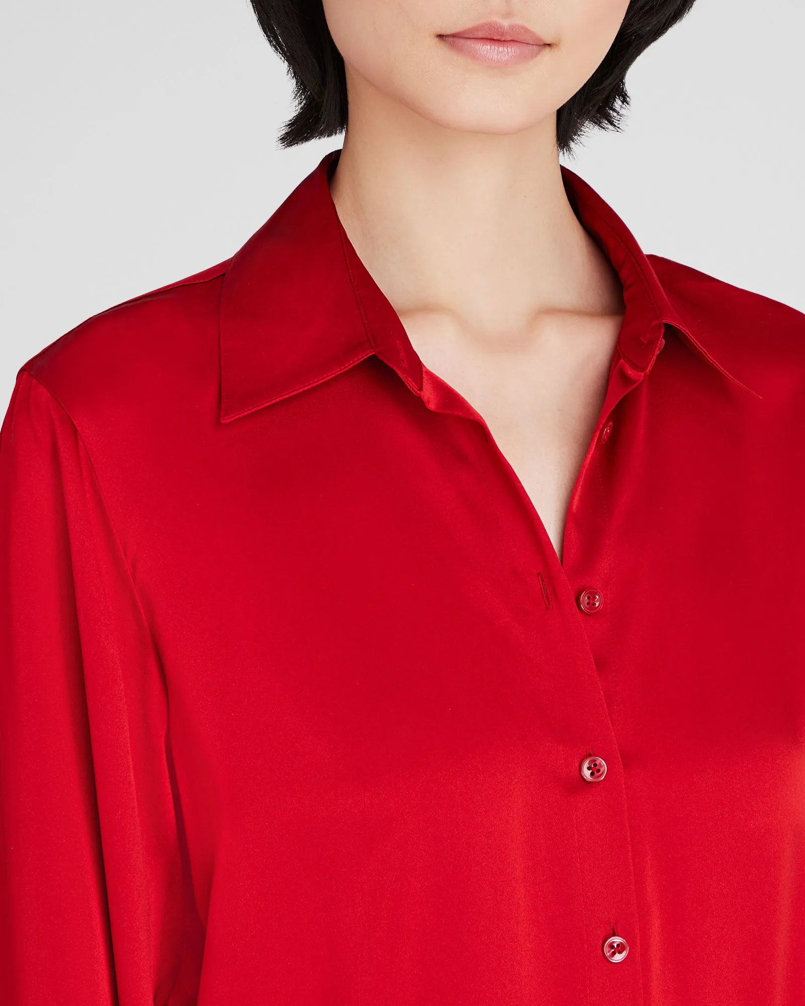 Silk Charmeuse Button-Down Shirt sold by Club Monaco product image thumbnail 2