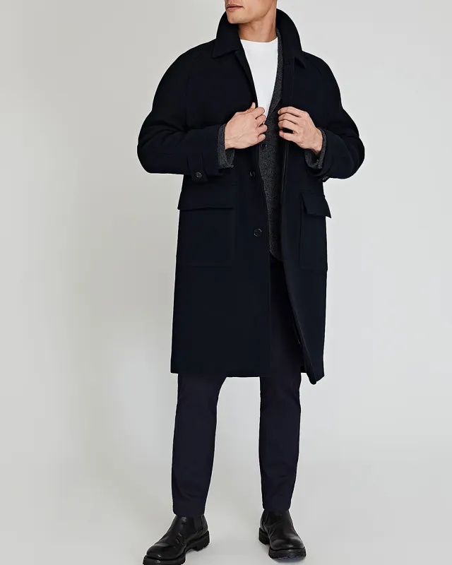 Capsule Solid Wool Blend Balmacaan Coat sold by Club Monaco
