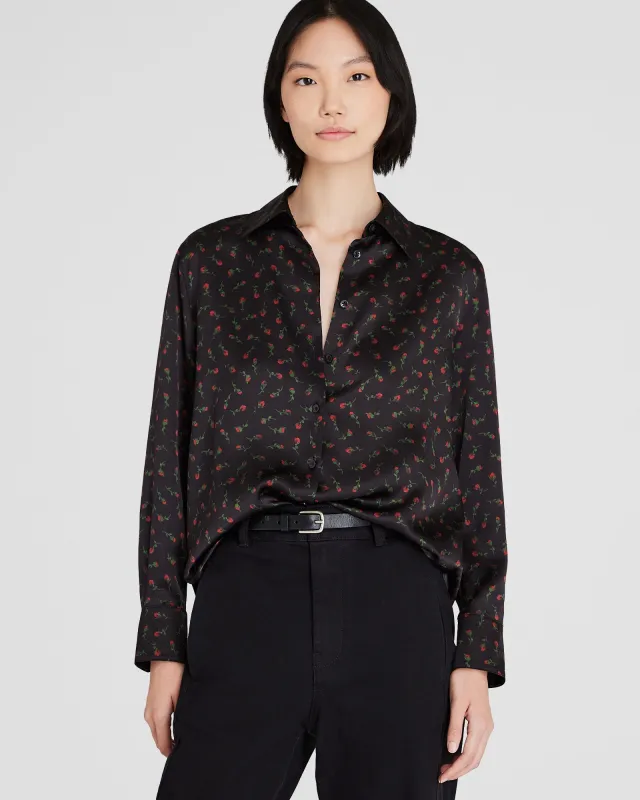 Floral Print Silk Button-Down Shirt sold by Club Monaco