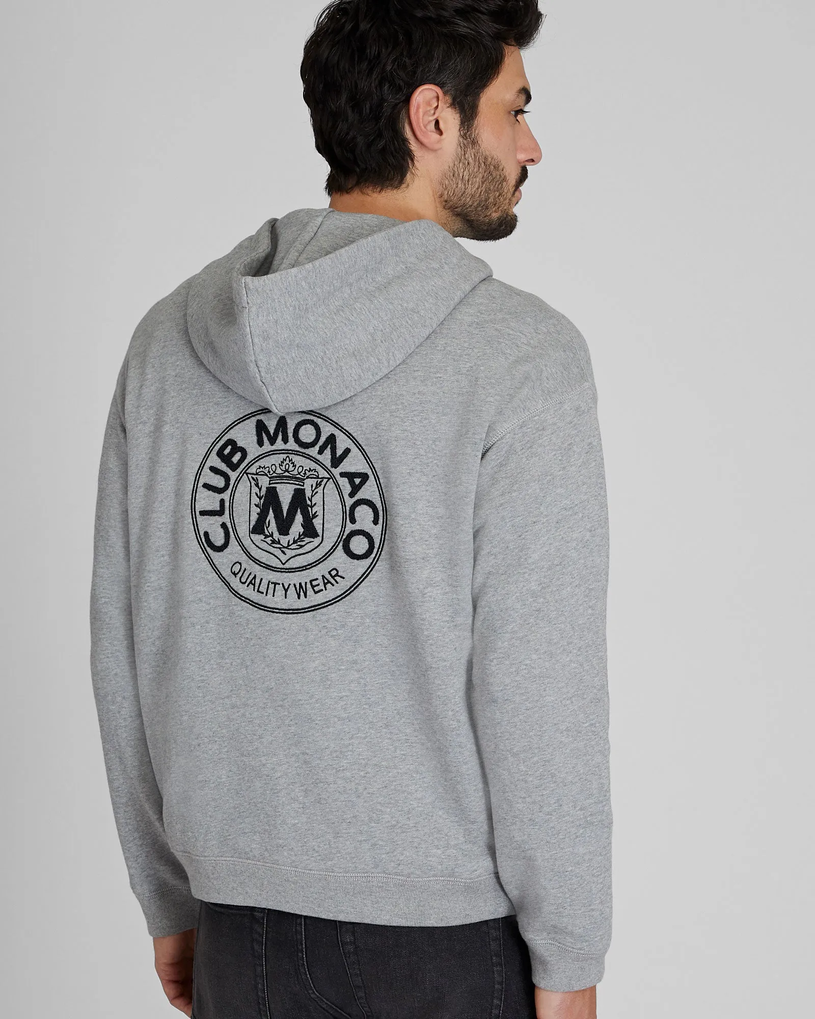 Double Embroidered Crest Hoodie sold by Club Monaco product image thumbnail 4