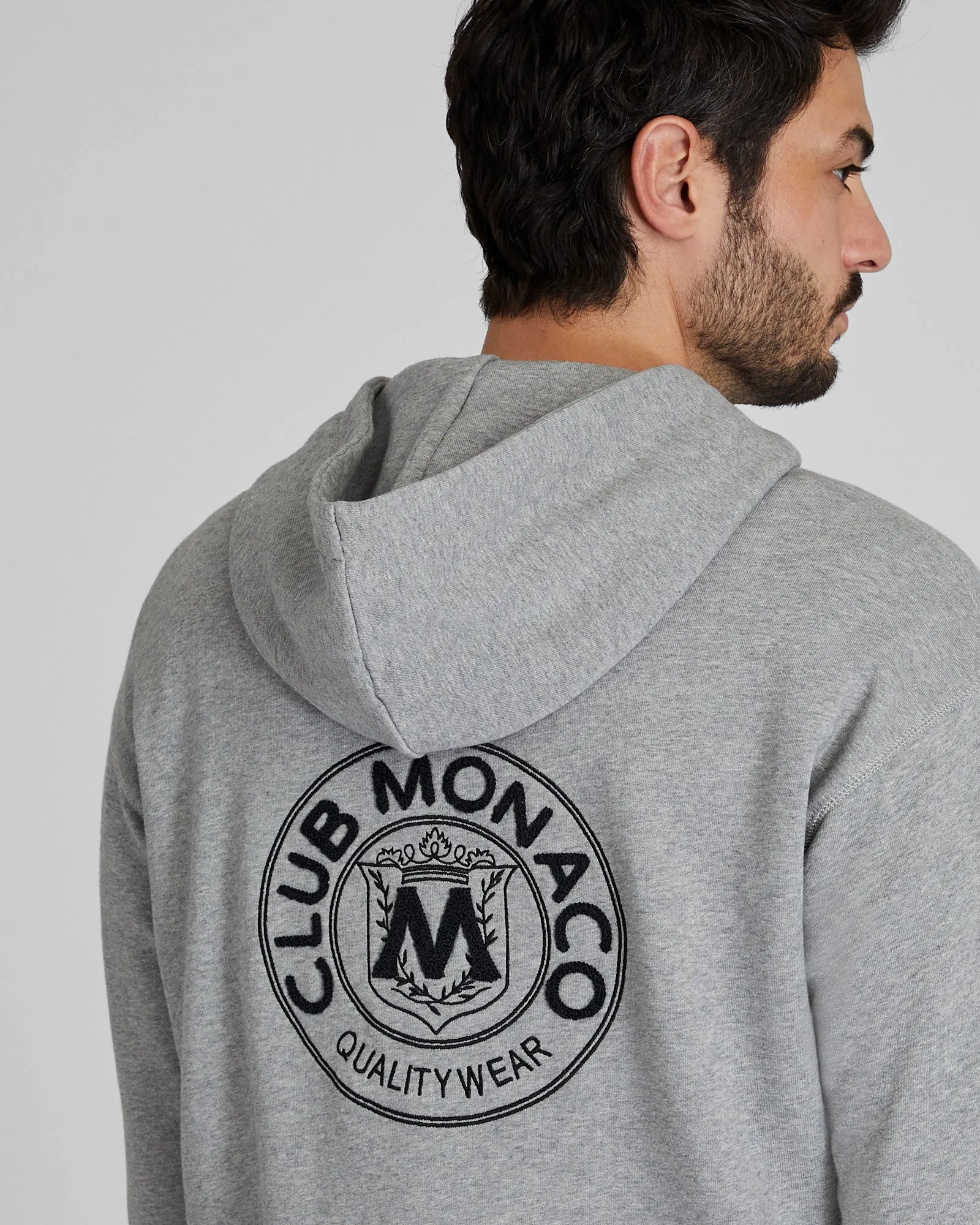 Double Embroidered Crest Hoodie sold by Club Monaco product image thumbnail 2
