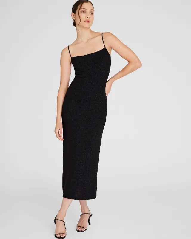 Metallic Bodycon Square-Neck Dress sold by Club Monaco