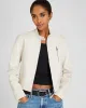 Band Collar Cropped Leather Jacket sold by Club Monaco