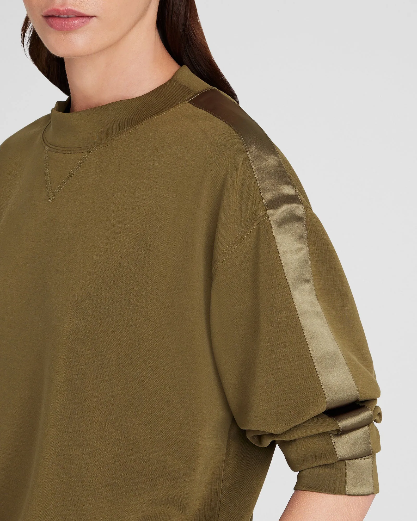 Satin Stripe Sweatshirt sold by Club Monaco product image thumbnail 2