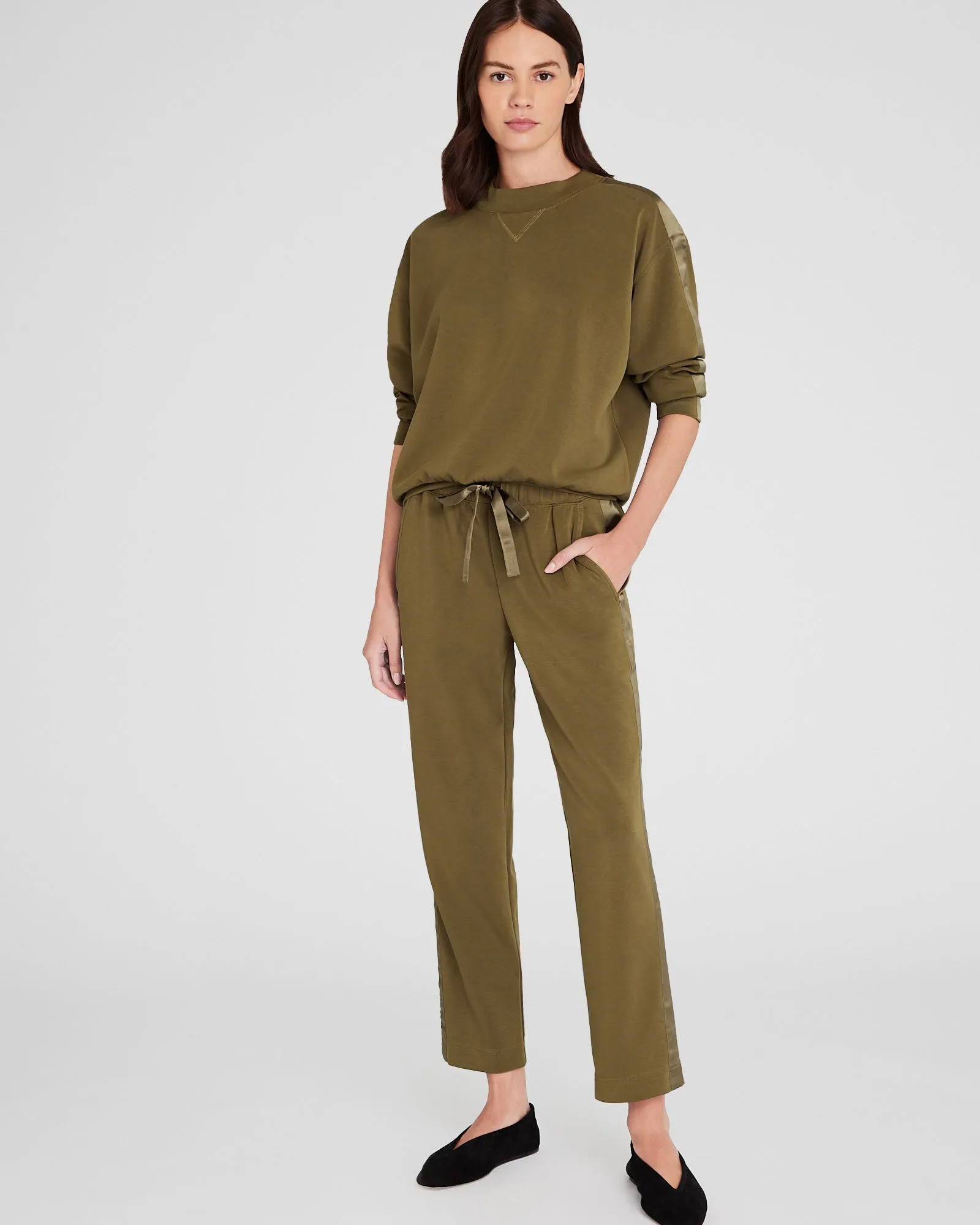 Satin Stripe Sweatshirt sold by Club Monaco product image thumbnail 4