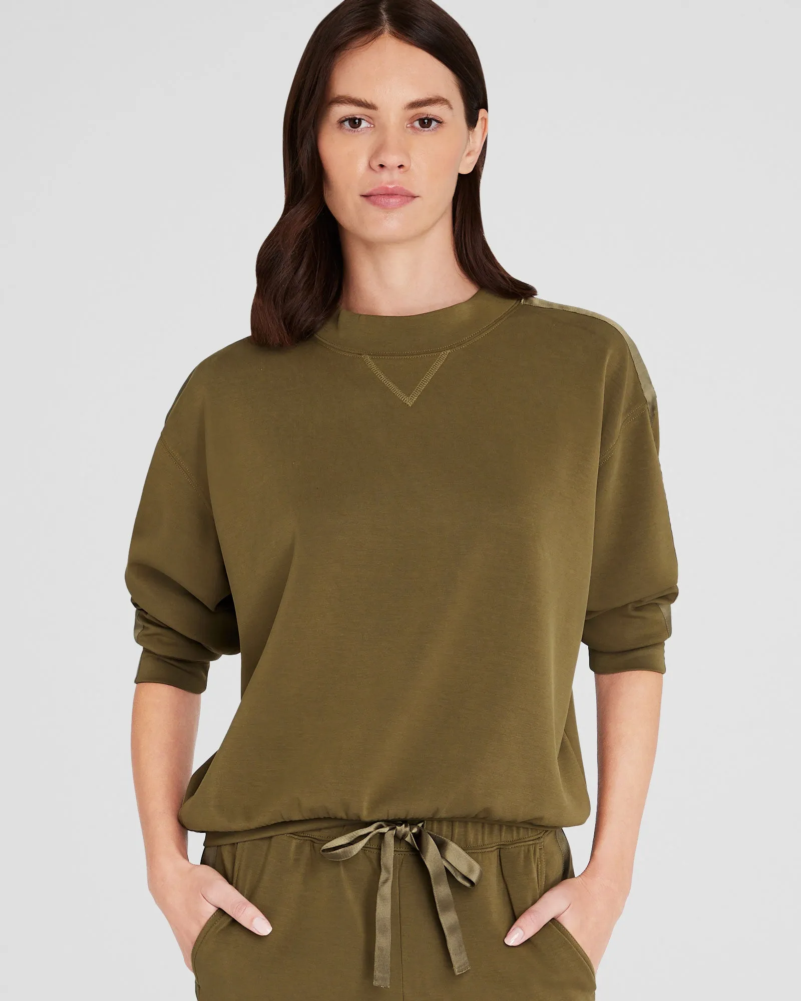 Satin Stripe Sweatshirt sold by Club Monaco