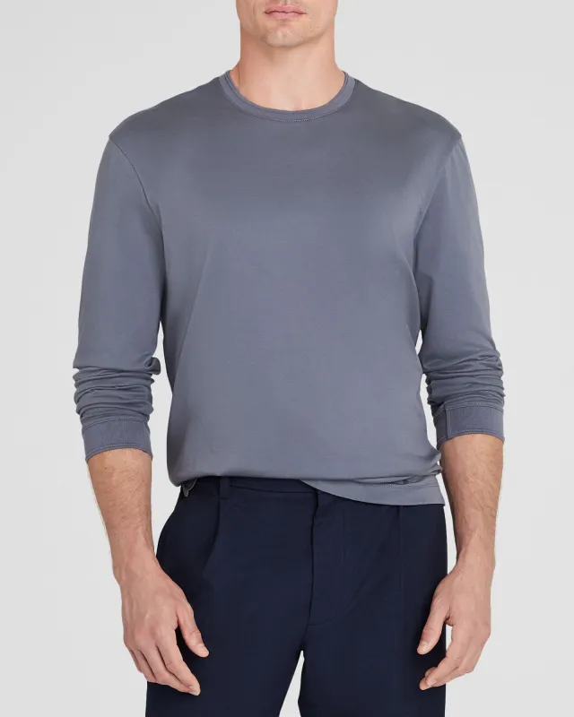 Long-Sleeve Refined Crew Tee sold by Club Monaco