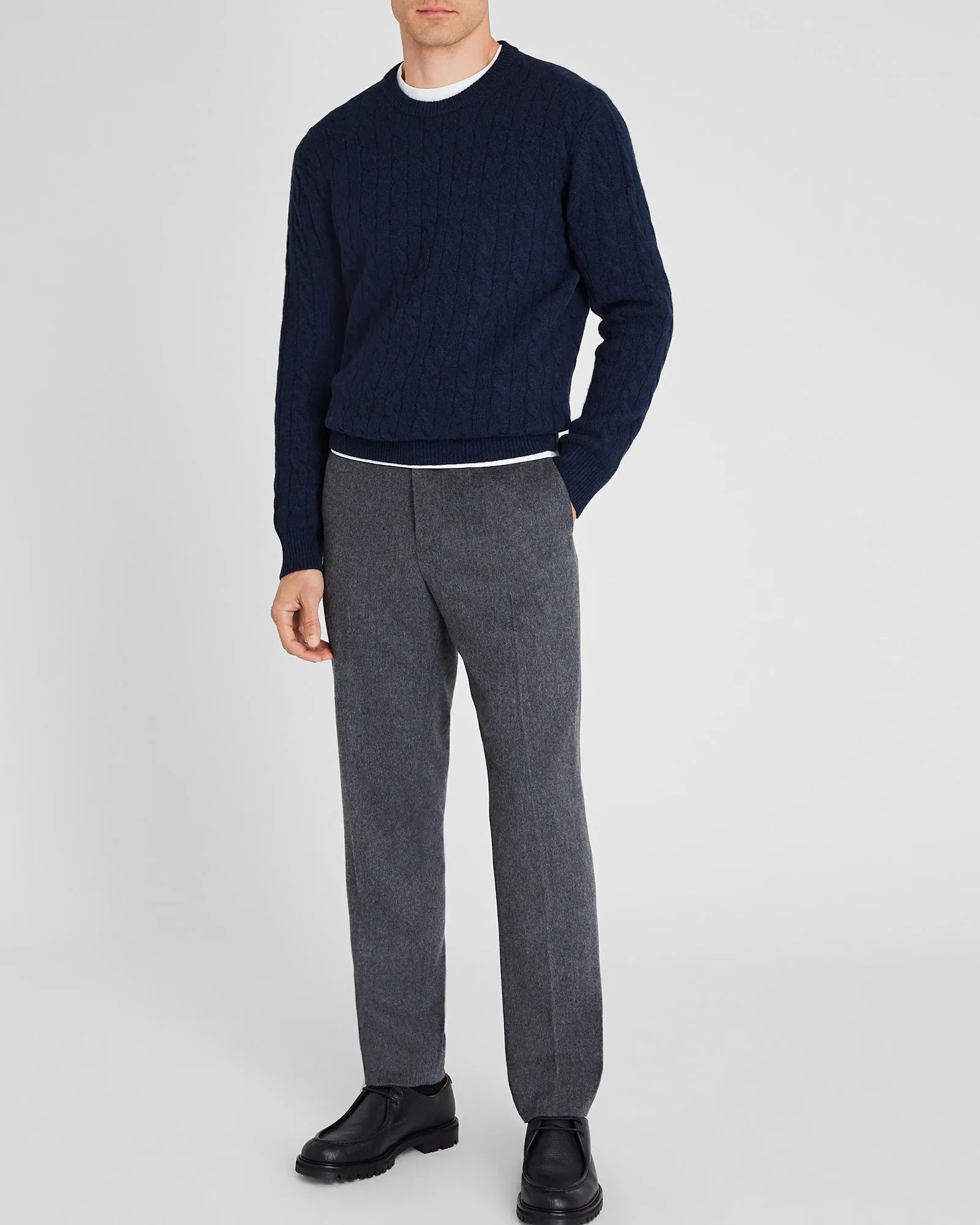 Cashmere Cable Crewneck Sweater sold by Club Monaco product image thumbnail 4