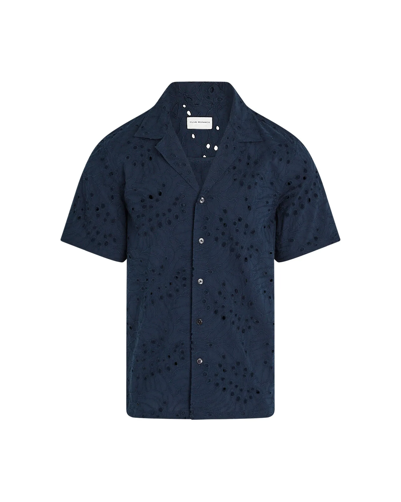 Short Sleeve Camp Collar Eyelet Shirt sold by Club Monaco product image thumbnail 5