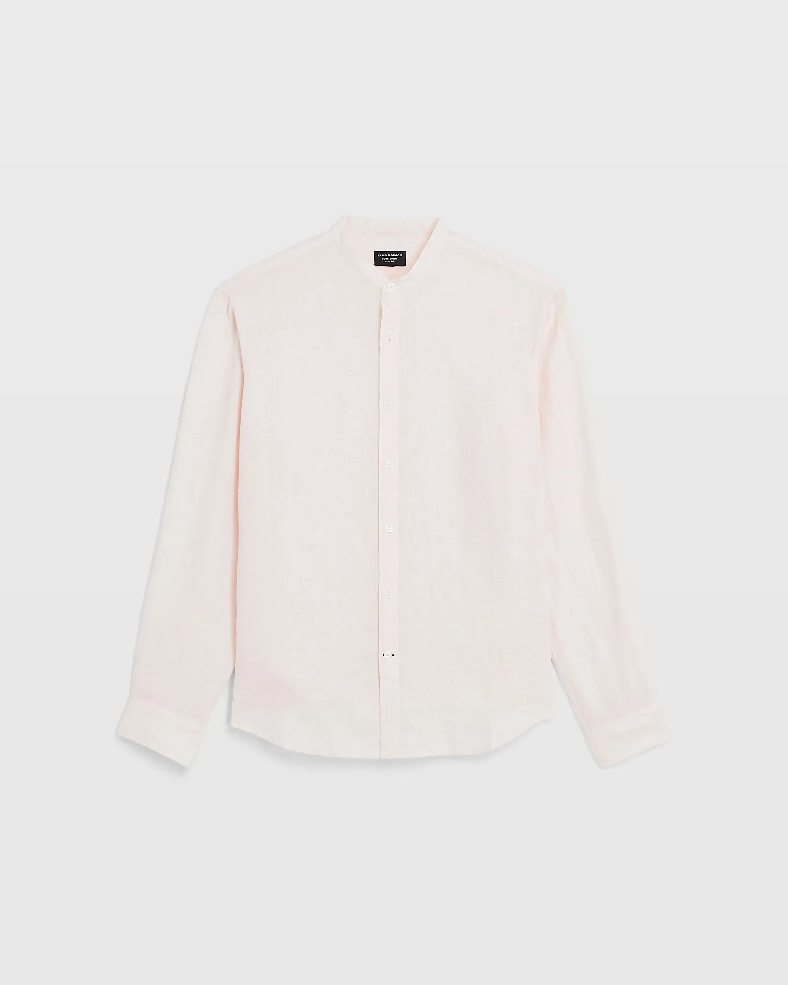 Band Collar Linen Shirt sold by Club Monaco product image thumbnail 5