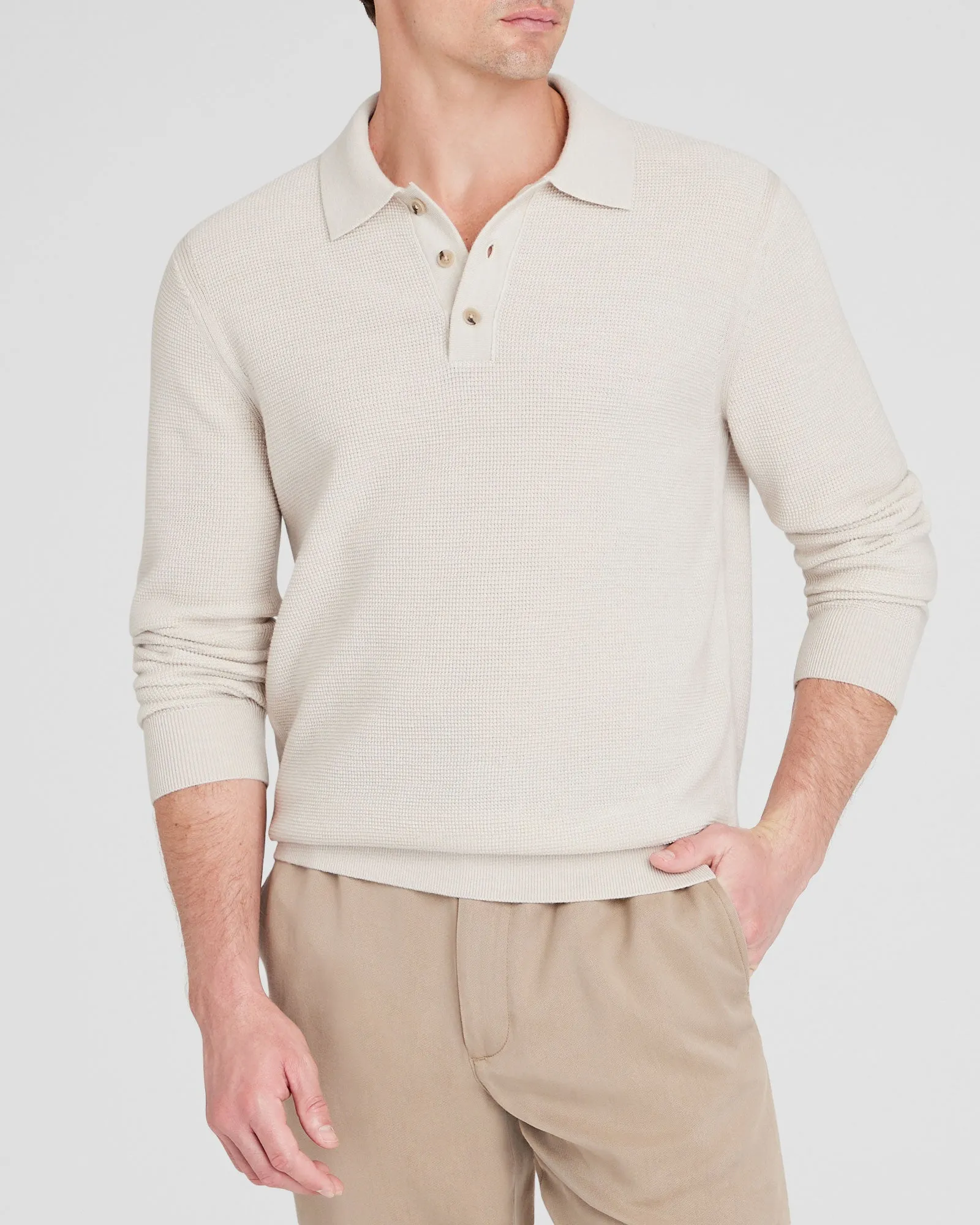 Refined Textured Wool Polo sold by Club Monaco