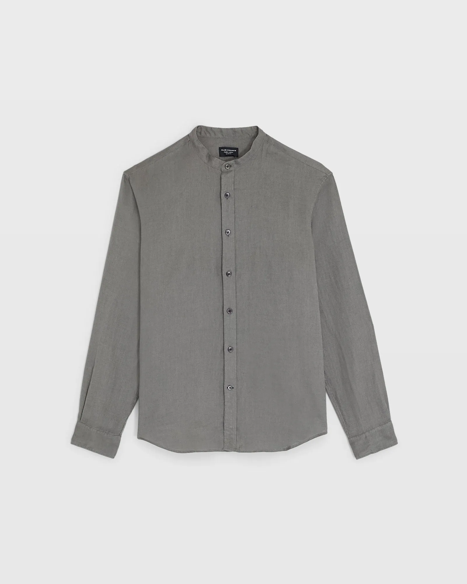 Band Collar Linen Shirt sold by Club Monaco product image thumbnail 5