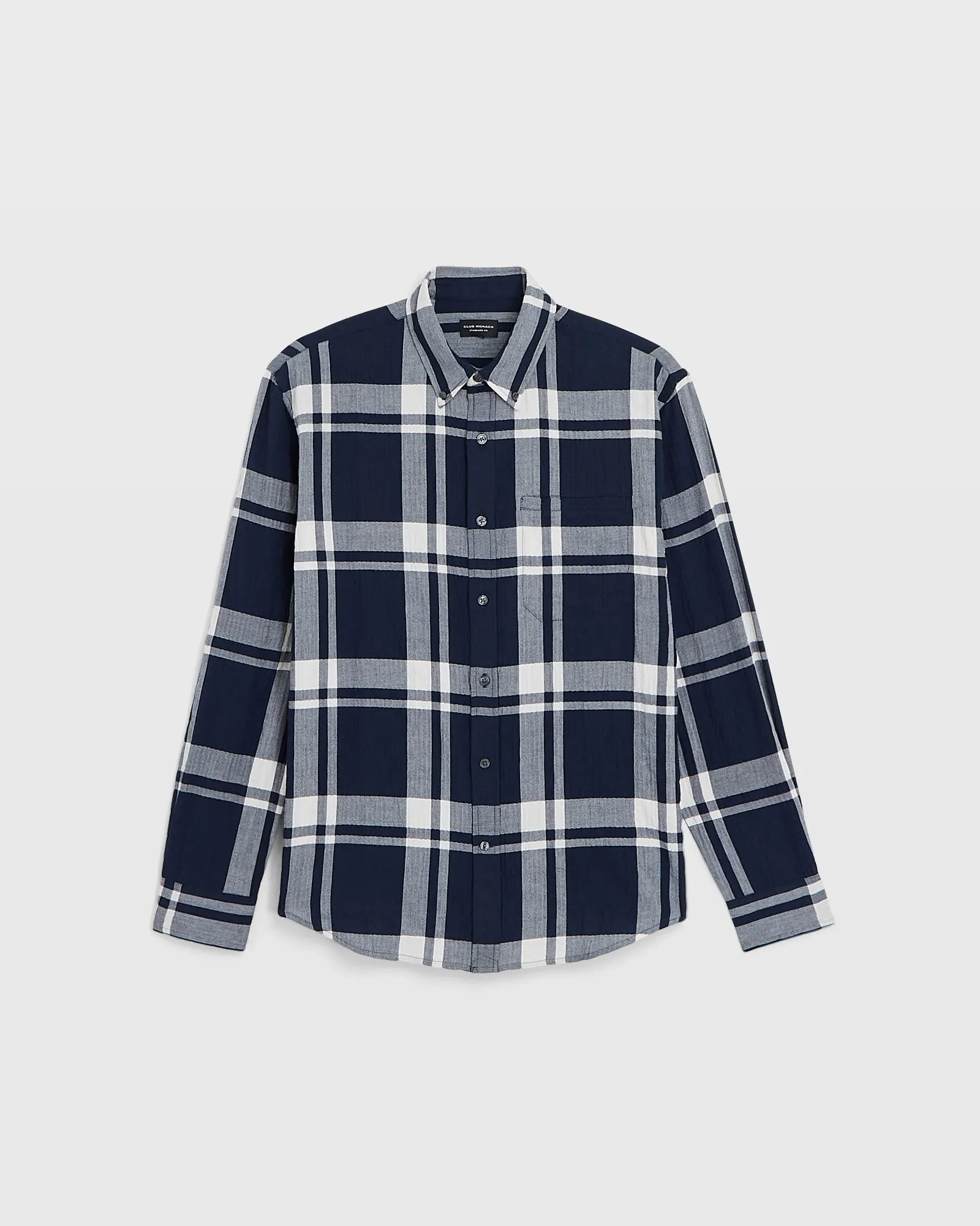 Standard Herringbone Plaid Shirt sold by Club Monaco product image thumbnail 5