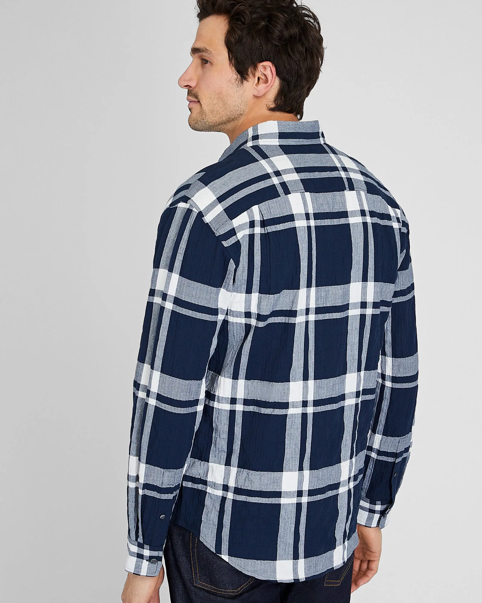 Standard Herringbone Plaid Shirt sold by Club Monaco product image thumbnail 3