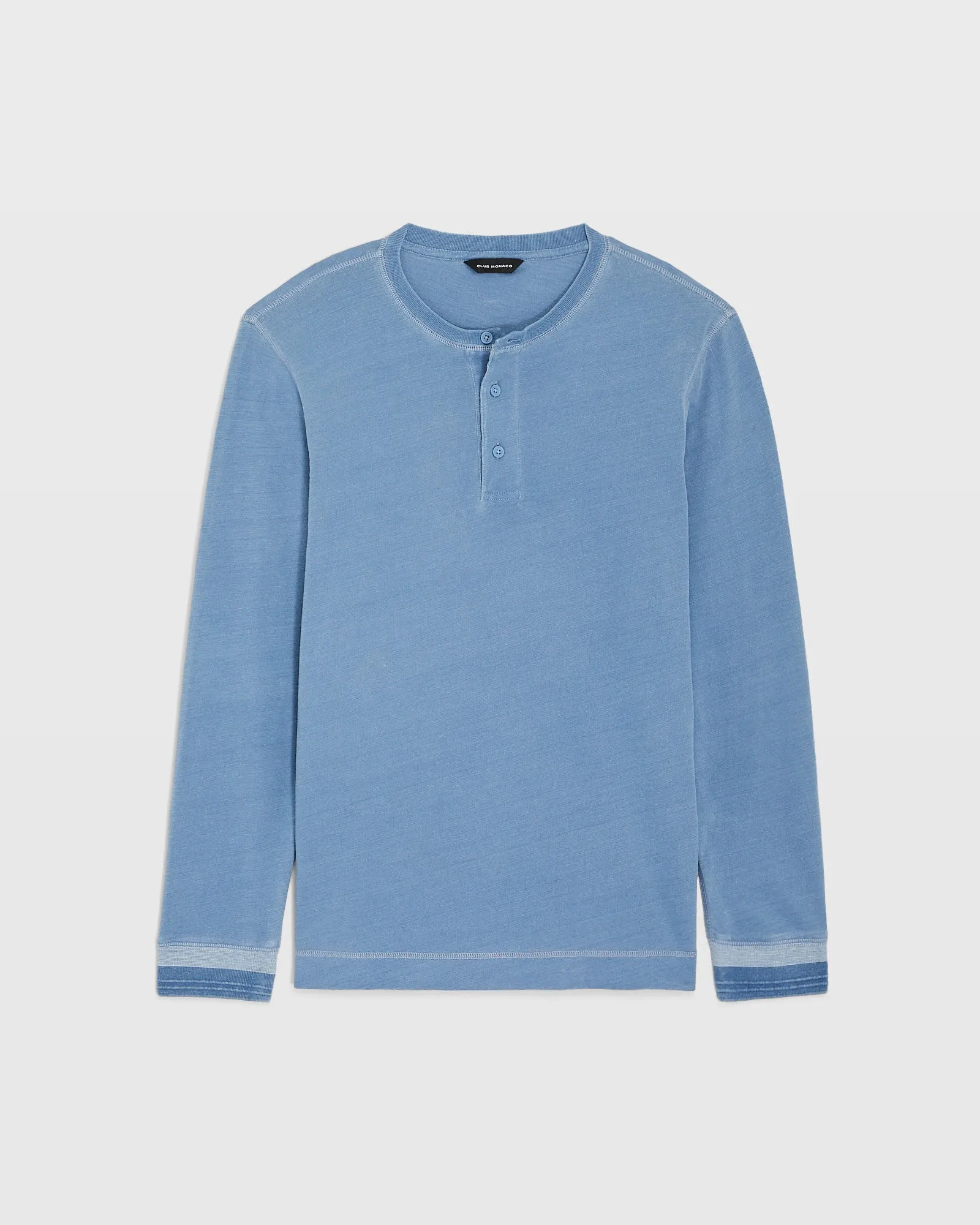 Long-Sleeve Indigo Henley sold by Club Monaco product image thumbnail 5