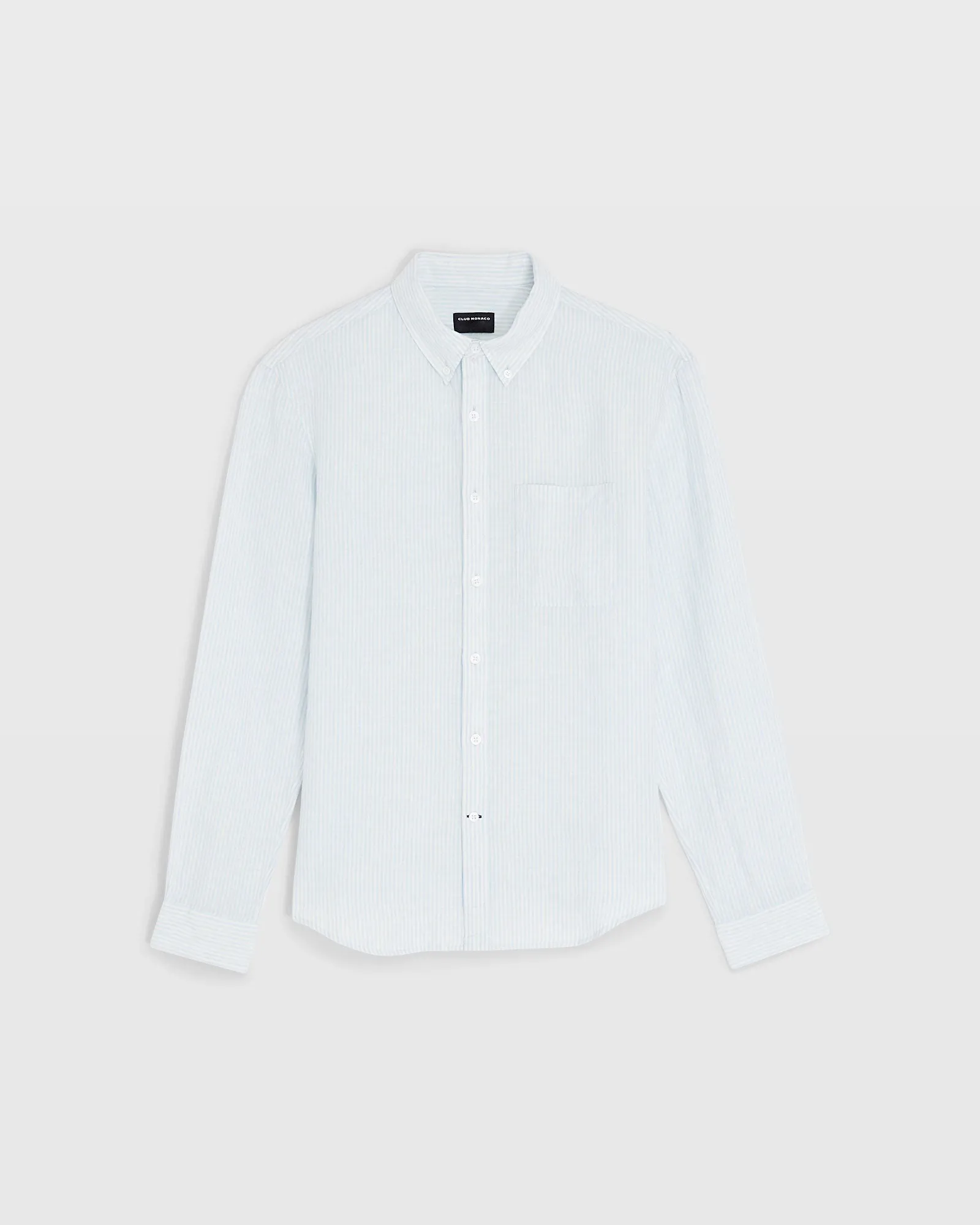 Long-Sleeve Stripe Linen Shirt sold by Club Monaco product image thumbnail 5