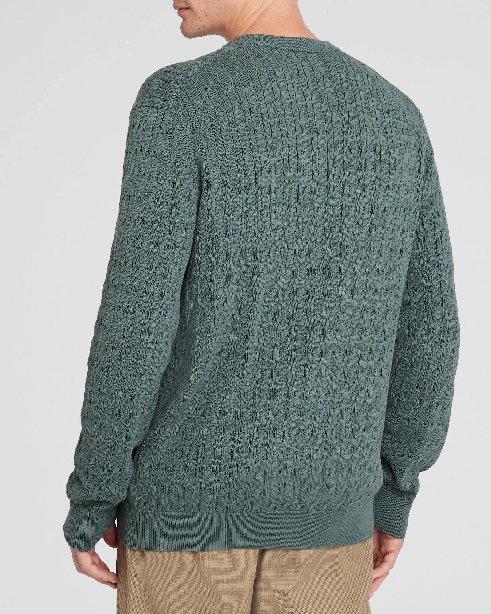 Cotton Cable Crew Sweater sold by Club Monaco product image thumbnail 3