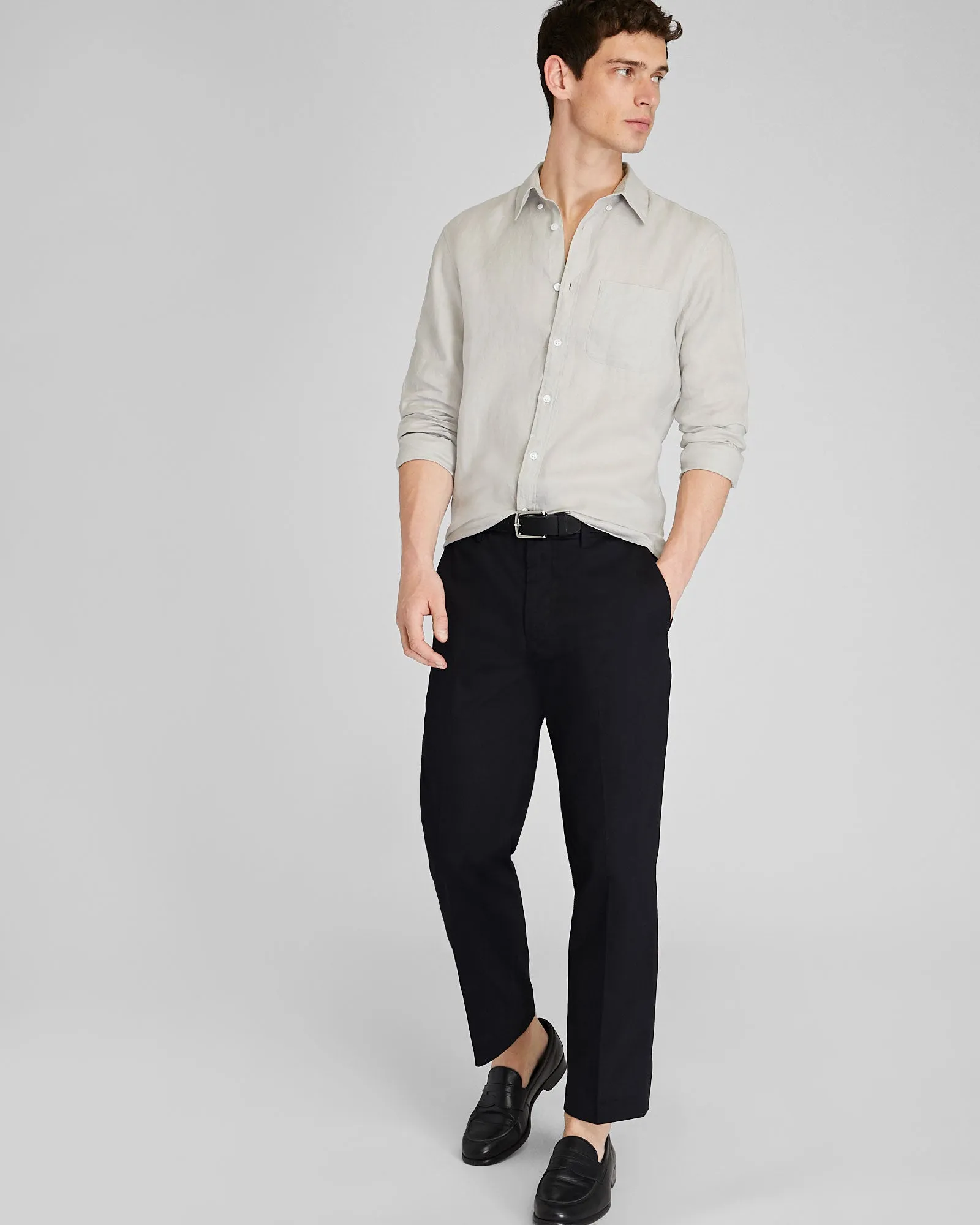 Long-Sleeve Solid Linen Shirt sold by Club Monaco product image thumbnail 2