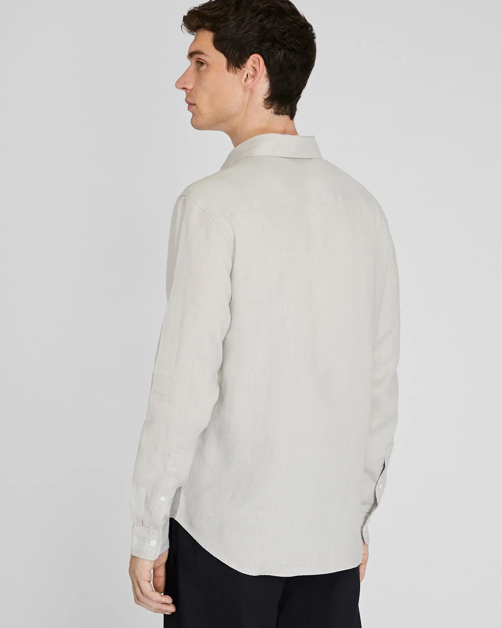 Long-Sleeve Solid Linen Shirt sold by Club Monaco product image thumbnail 3
