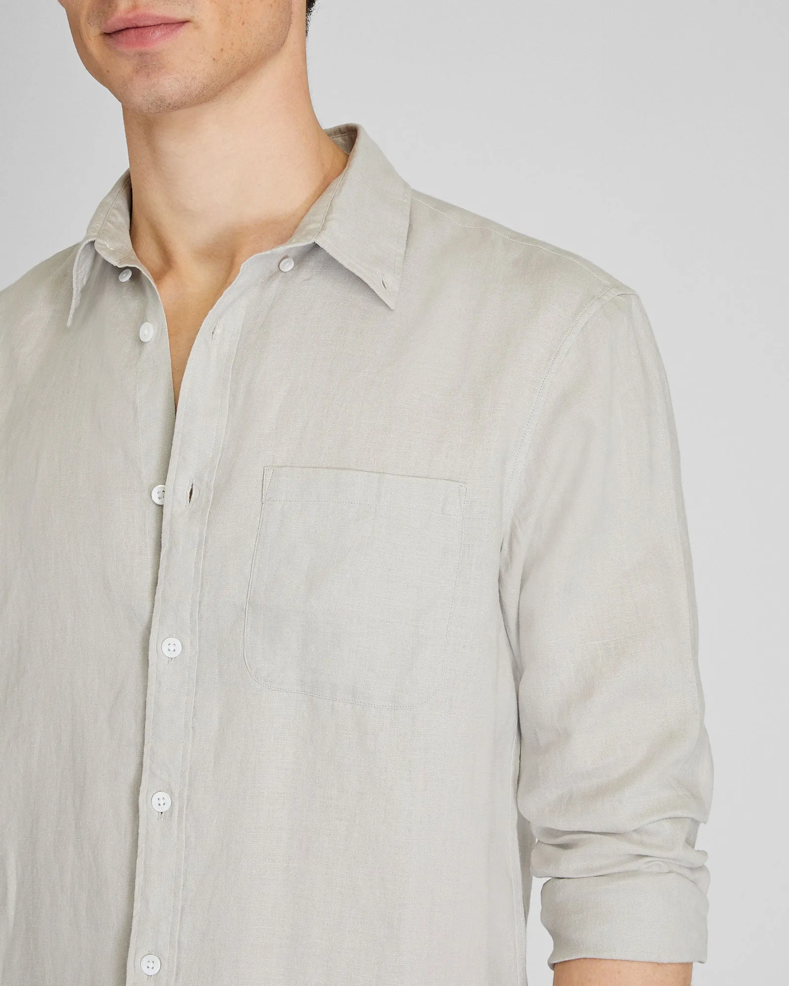 Long-Sleeve Solid Linen Shirt sold by Club Monaco product image thumbnail 4