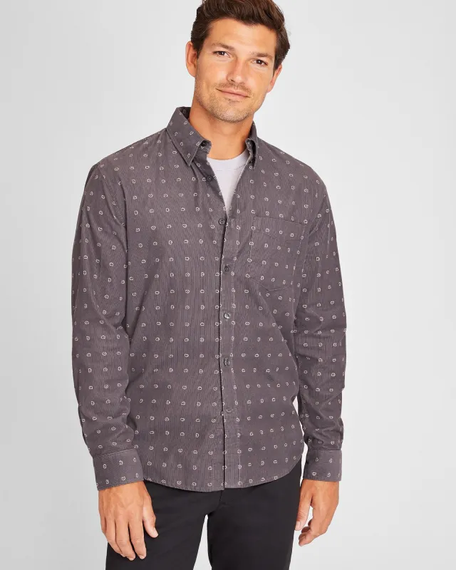 Printed Long-Sleeve Corduroy Shirt sold by Club Monaco