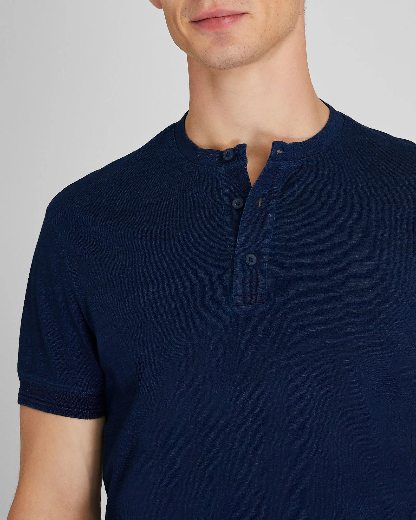 Short Sleeve Indigo Henley sold by Club Monaco product image thumbnail 4