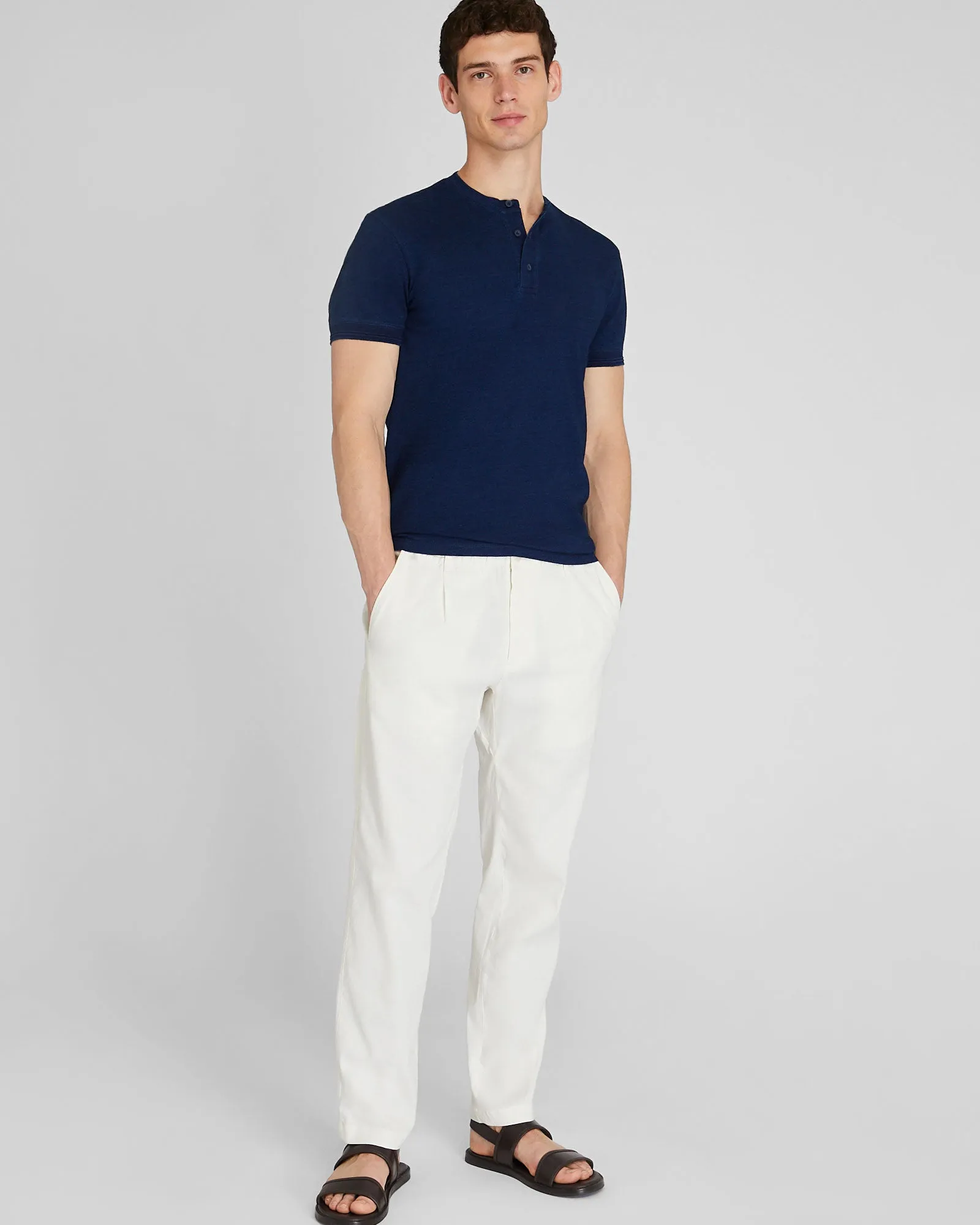 Short Sleeve Indigo Henley sold by Club Monaco product image thumbnail 2