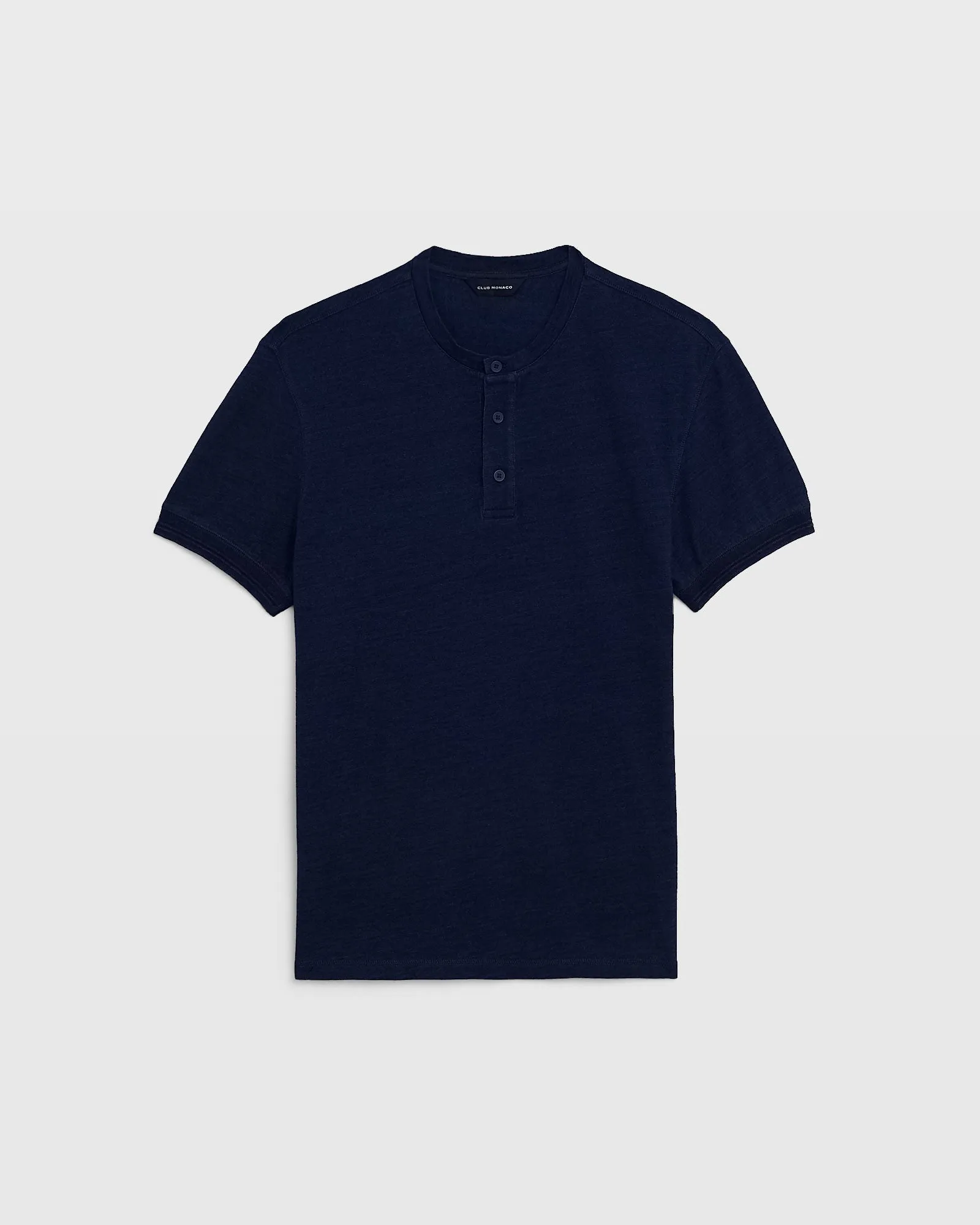 Short Sleeve Indigo Henley sold by Club Monaco product image thumbnail 5