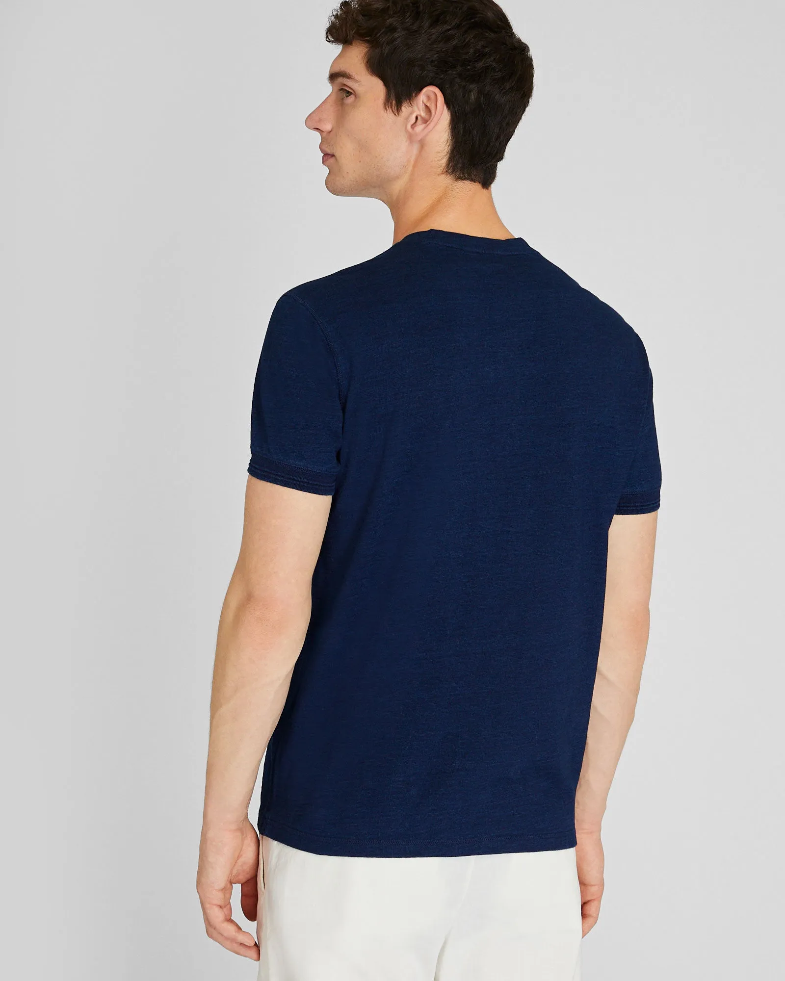 Short Sleeve Indigo Henley sold by Club Monaco product image thumbnail 3
