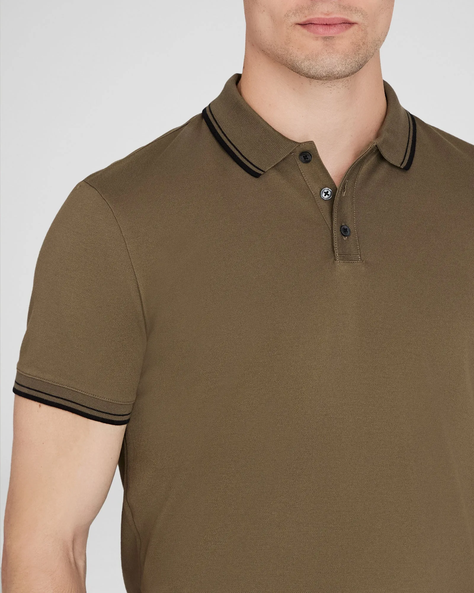 Tipped Collar Cotton Polo sold by Club Monaco product image thumbnail 5