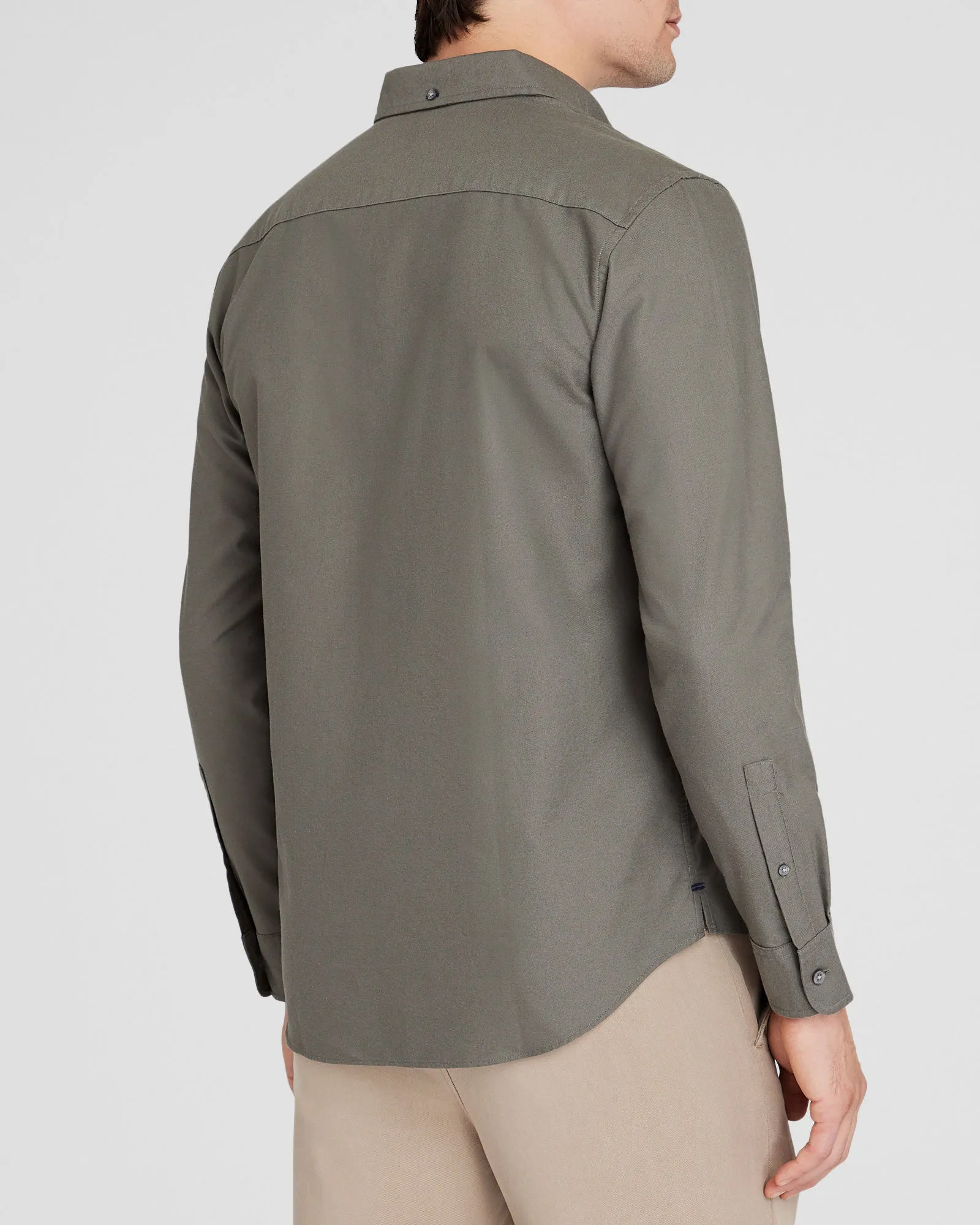 Long-Sleeve Solid Oxford Shirt sold by Club Monaco product image thumbnail 3