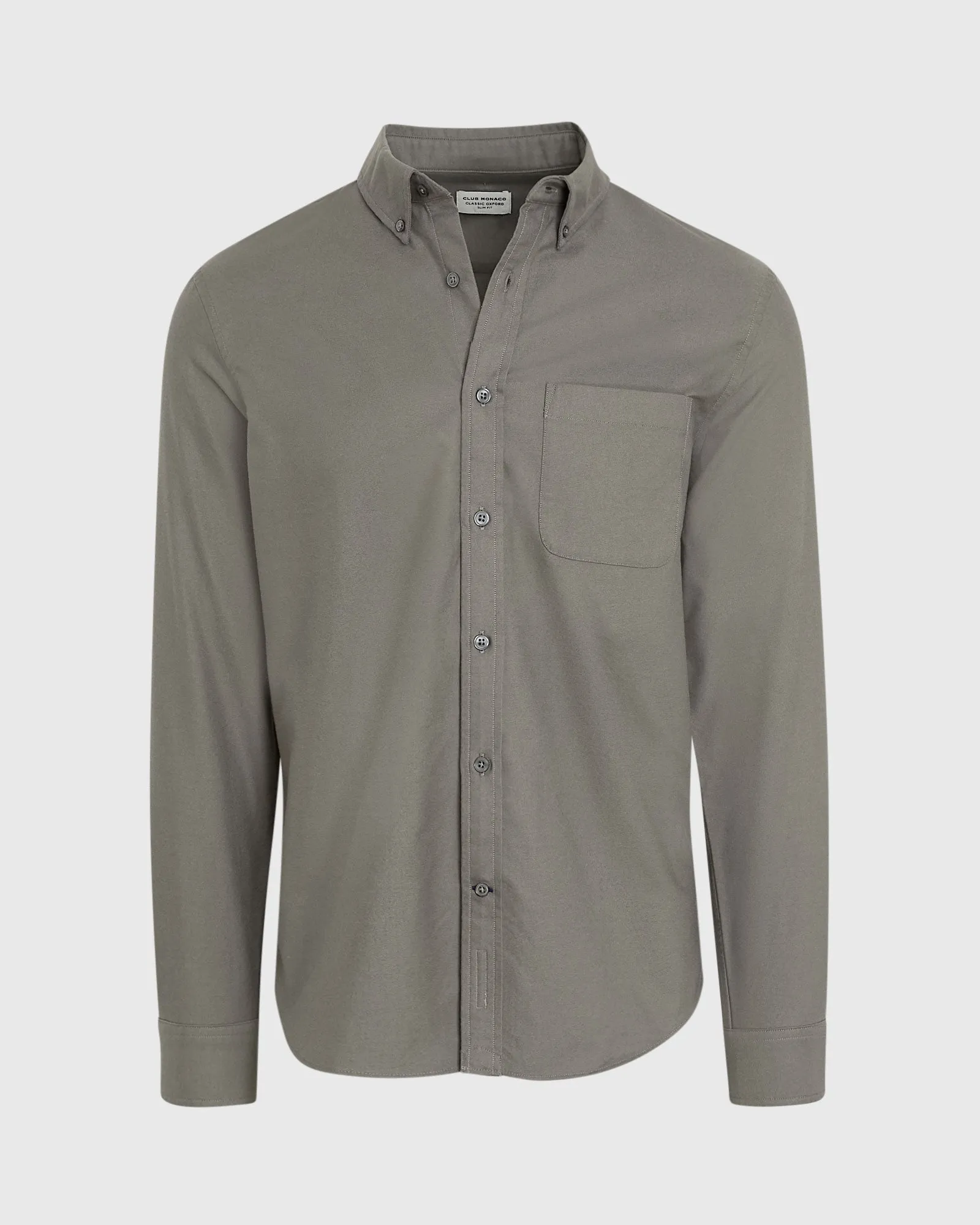 Long-Sleeve Solid Oxford Shirt sold by Club Monaco product image thumbnail 5