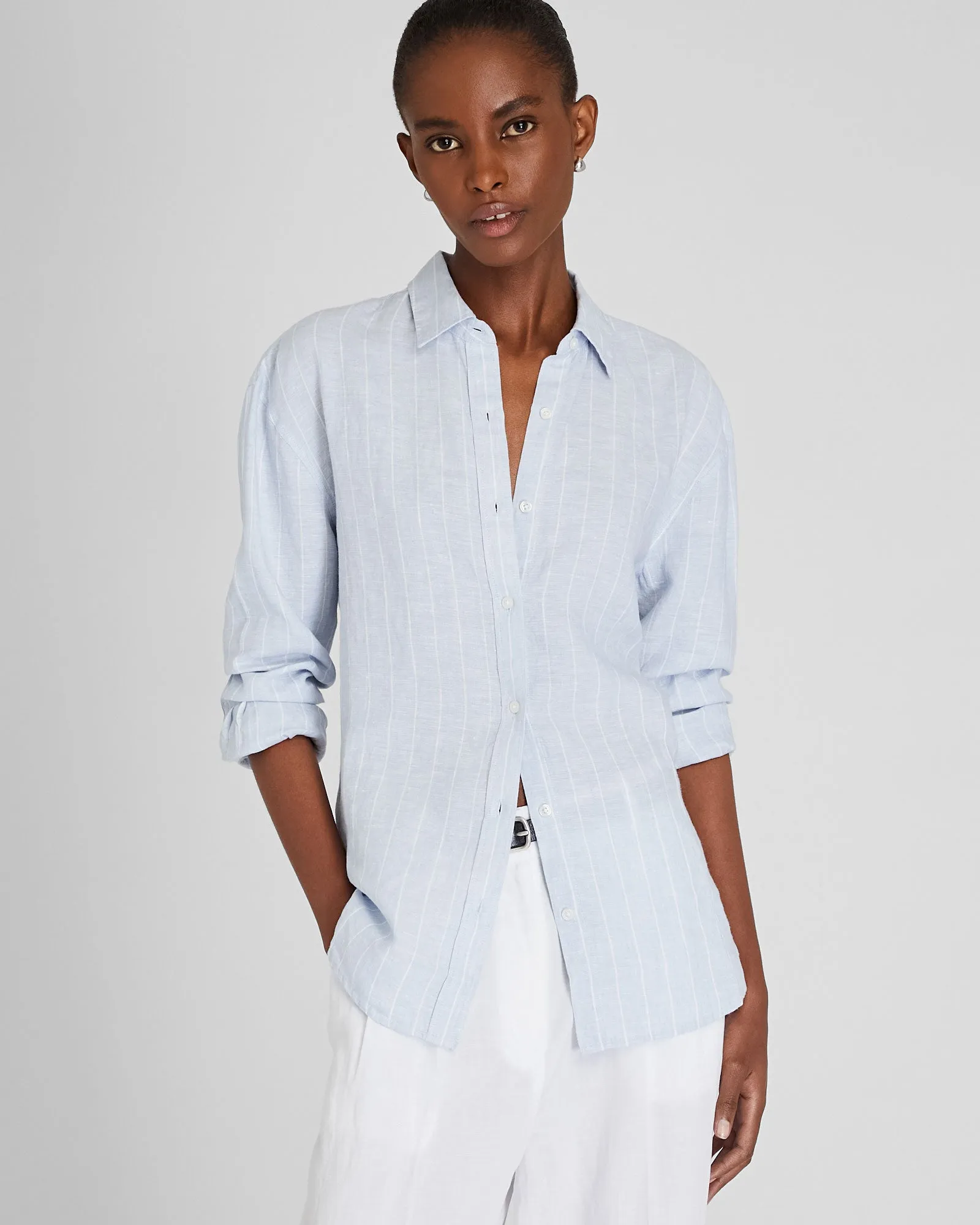 Signature Striped Linen Shirt sold by Club Monaco