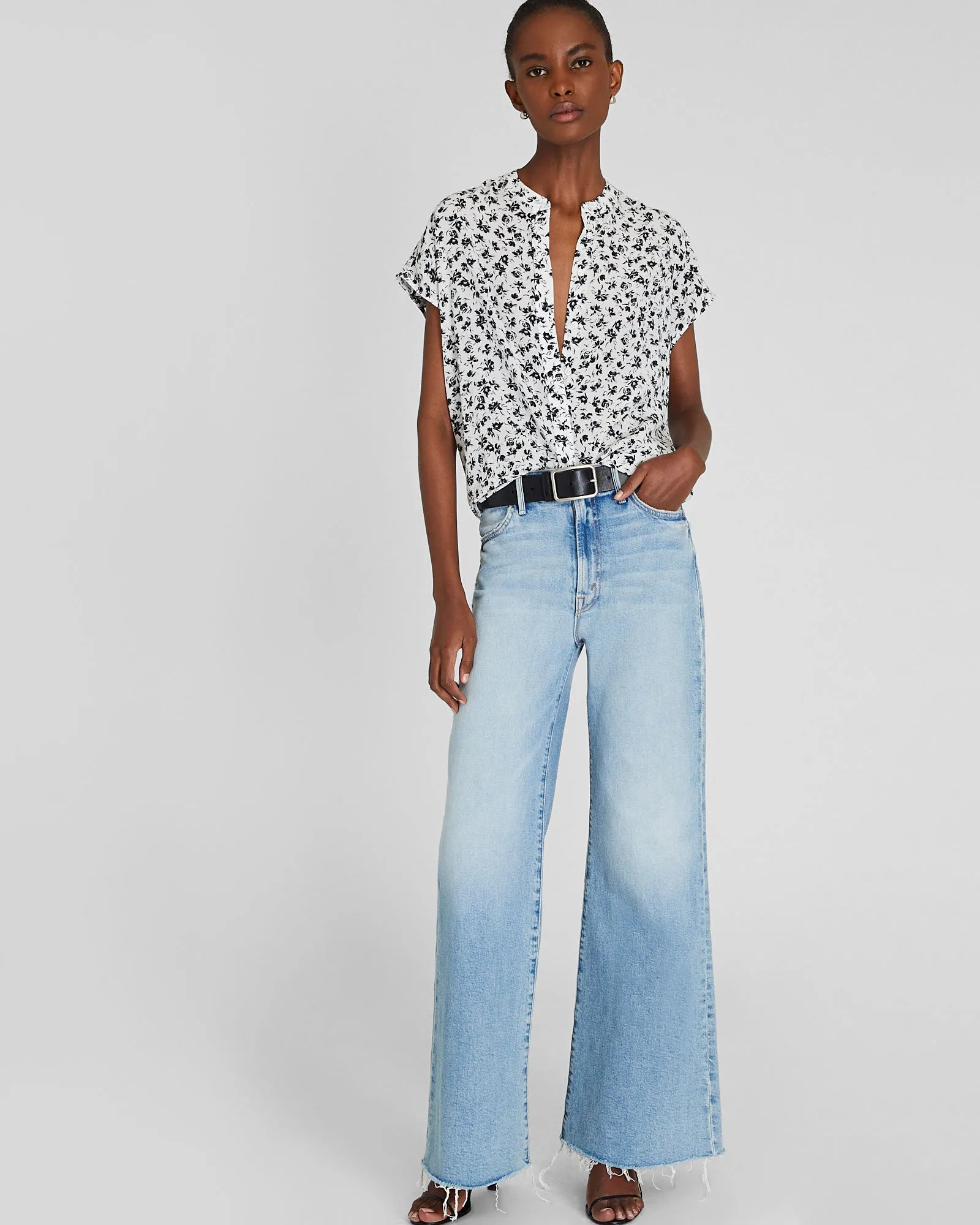 Printed Silk Front Placket Shirt sold by Club Monaco product image thumbnail 2