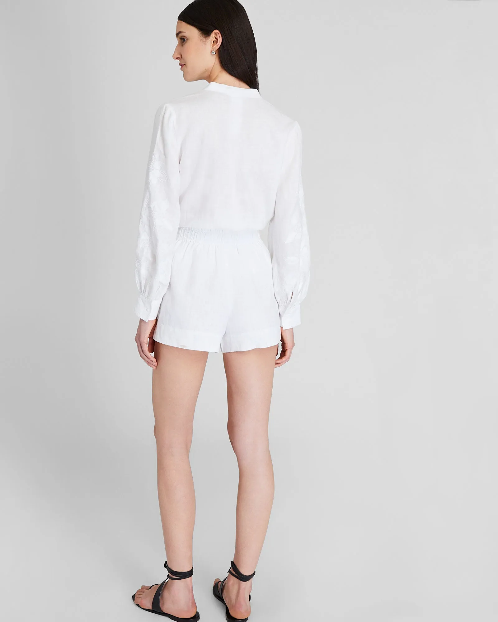 Linen Blend Pull-On Short sold by Club Monaco product image thumbnail 2