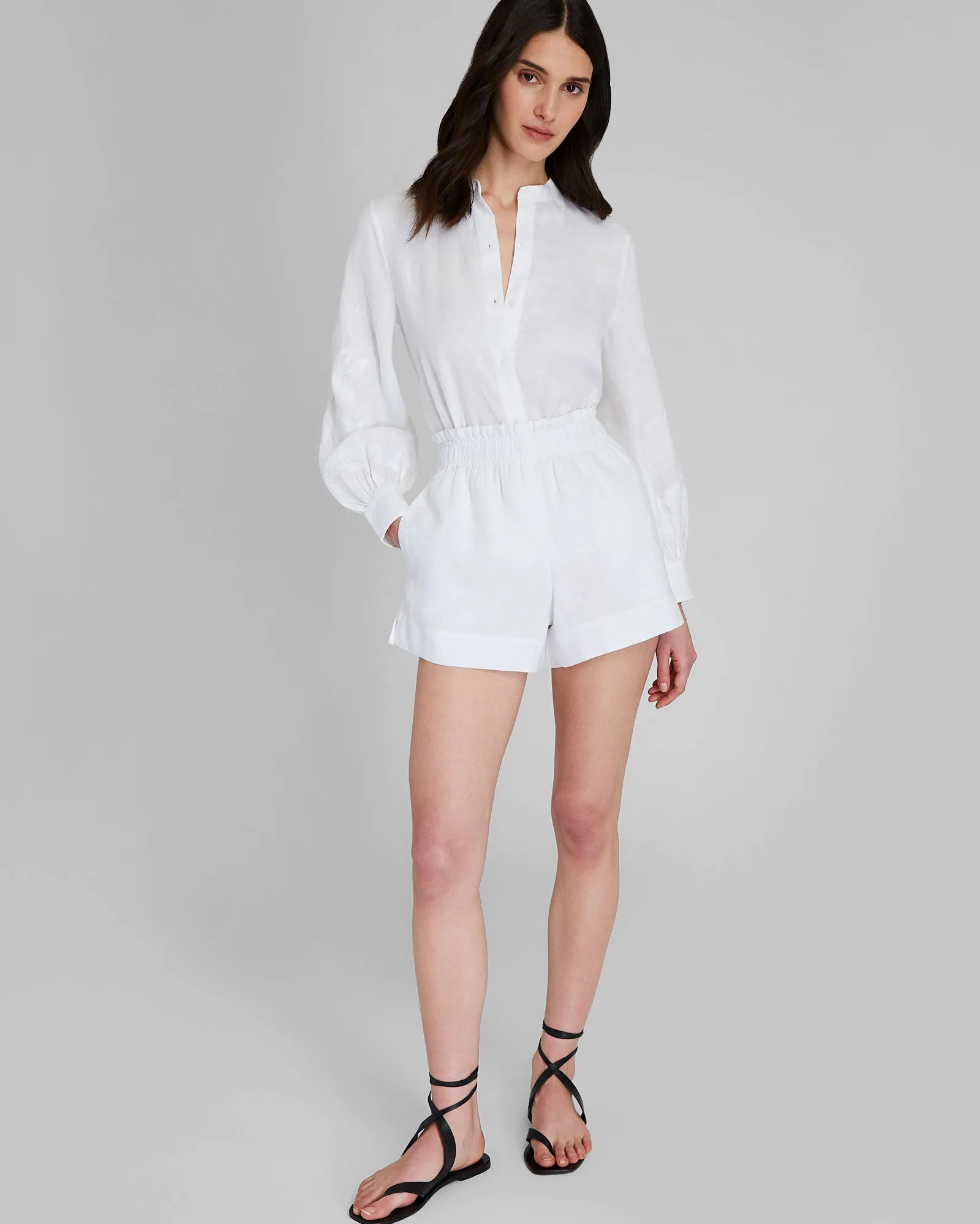 Linen Blend Pull-On Short sold by Club Monaco