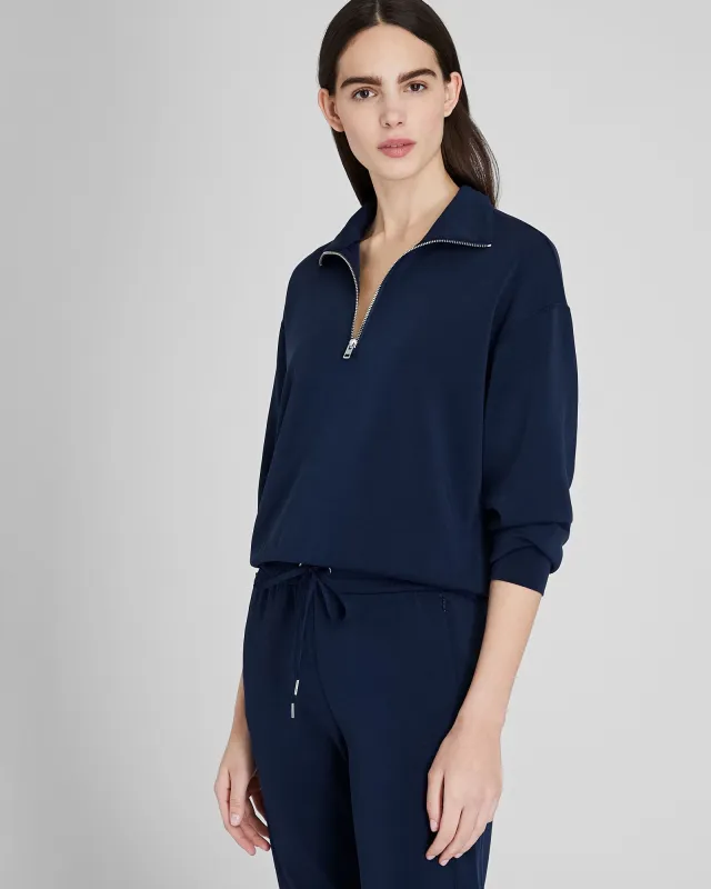Sandwash Scuba Quarter-Zip Sweater sold by Club Monaco