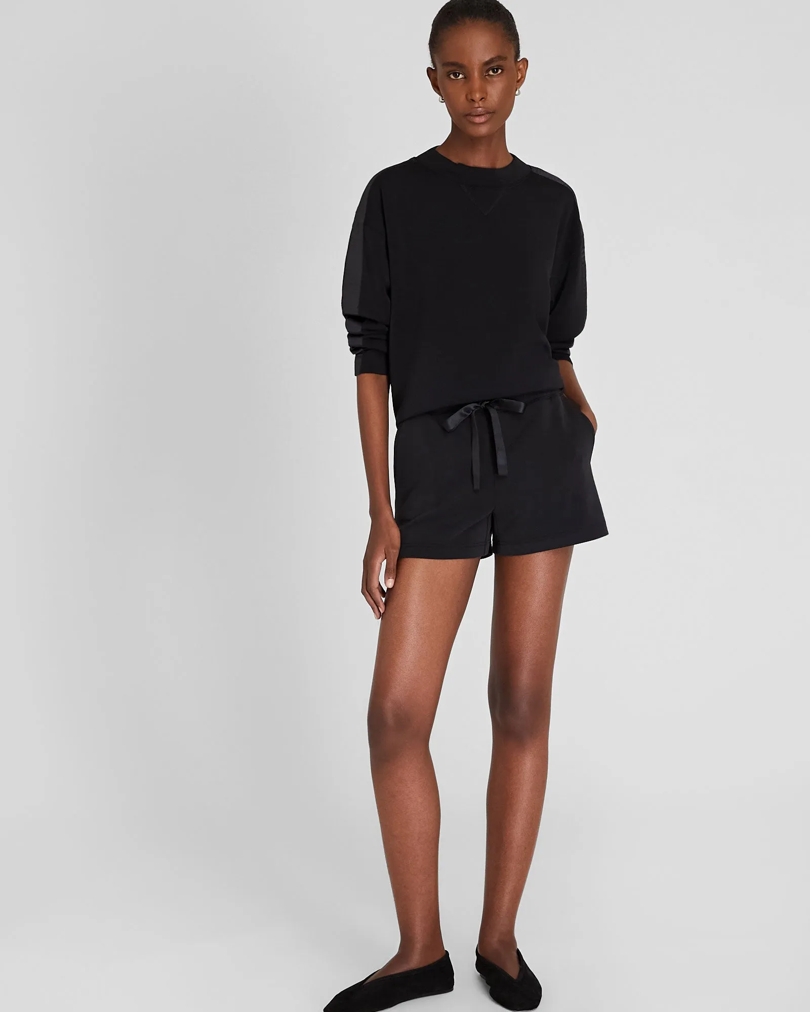 Satin Stripe Knit Short sold by Club Monaco