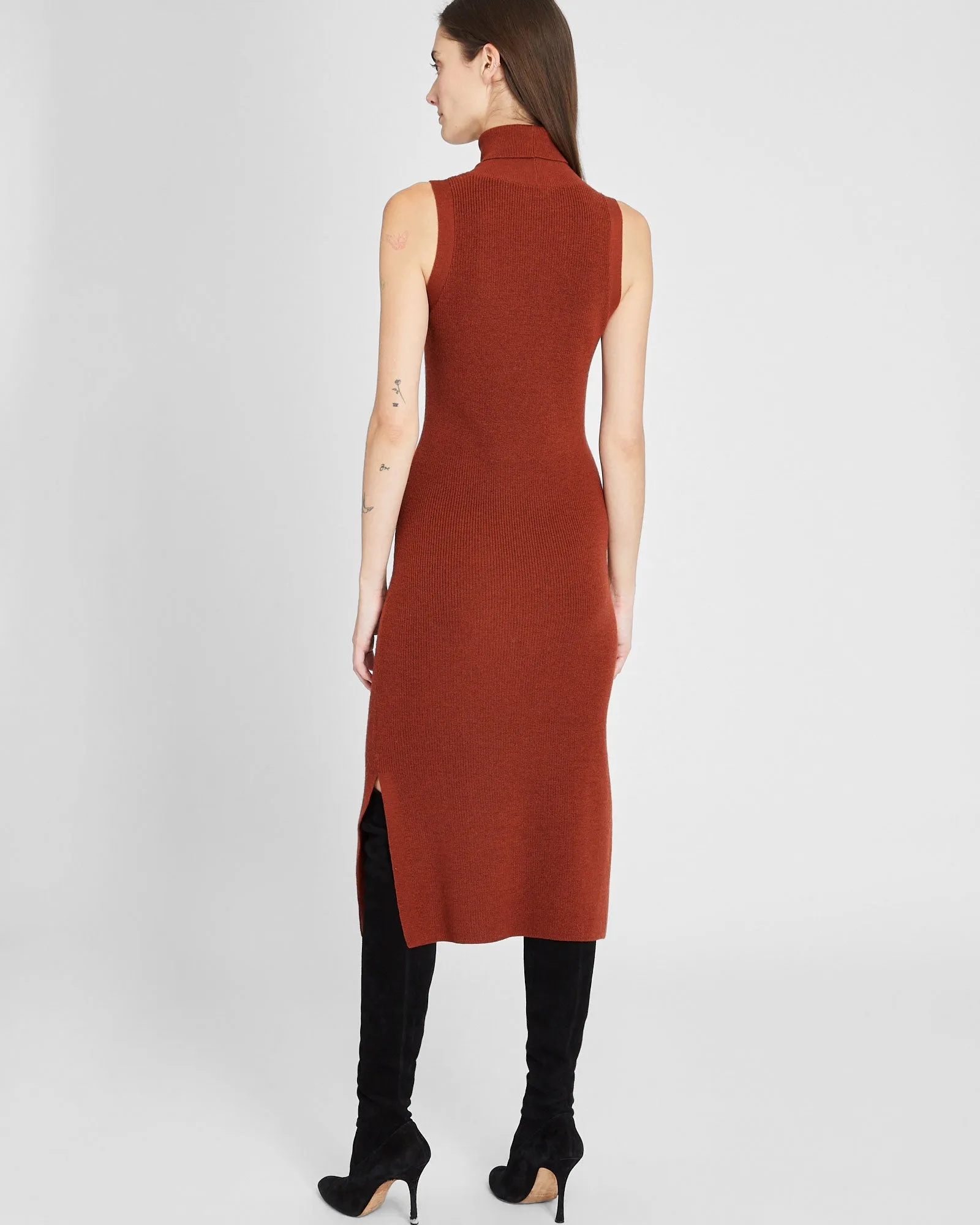 Sleeveless Merino Wool Turtleneck Midi Dress sold by Club Monaco product image thumbnail 2