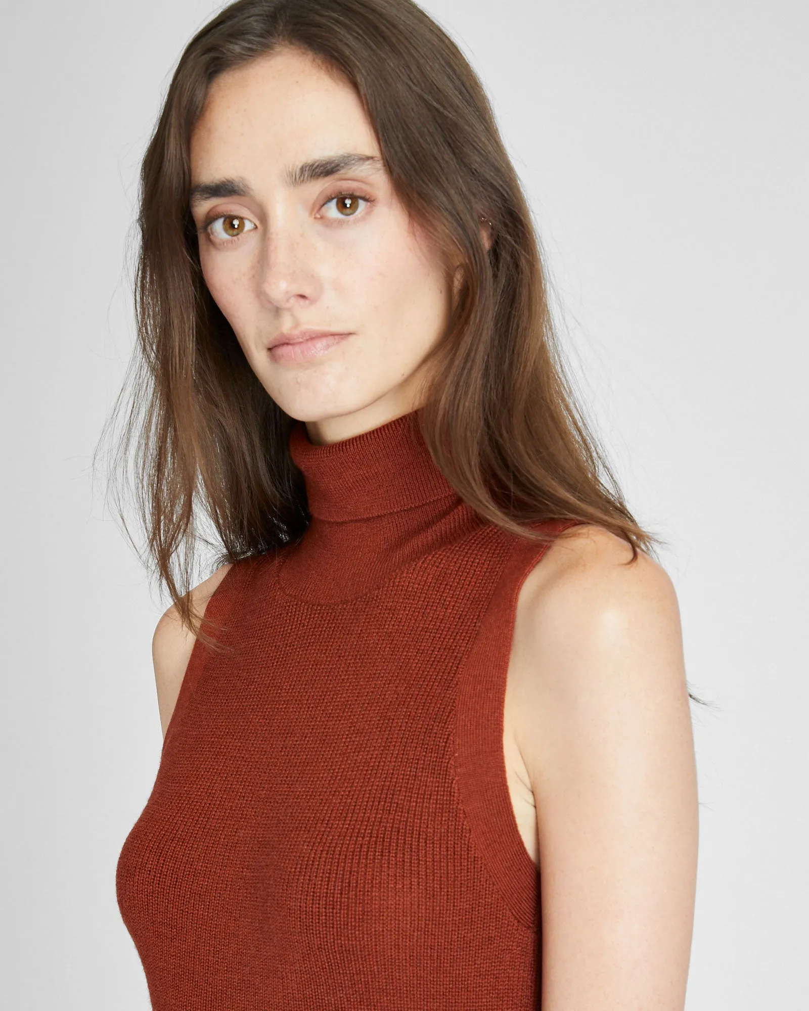 Sleeveless Merino Wool Turtleneck Midi Dress sold by Club Monaco product image thumbnail 3