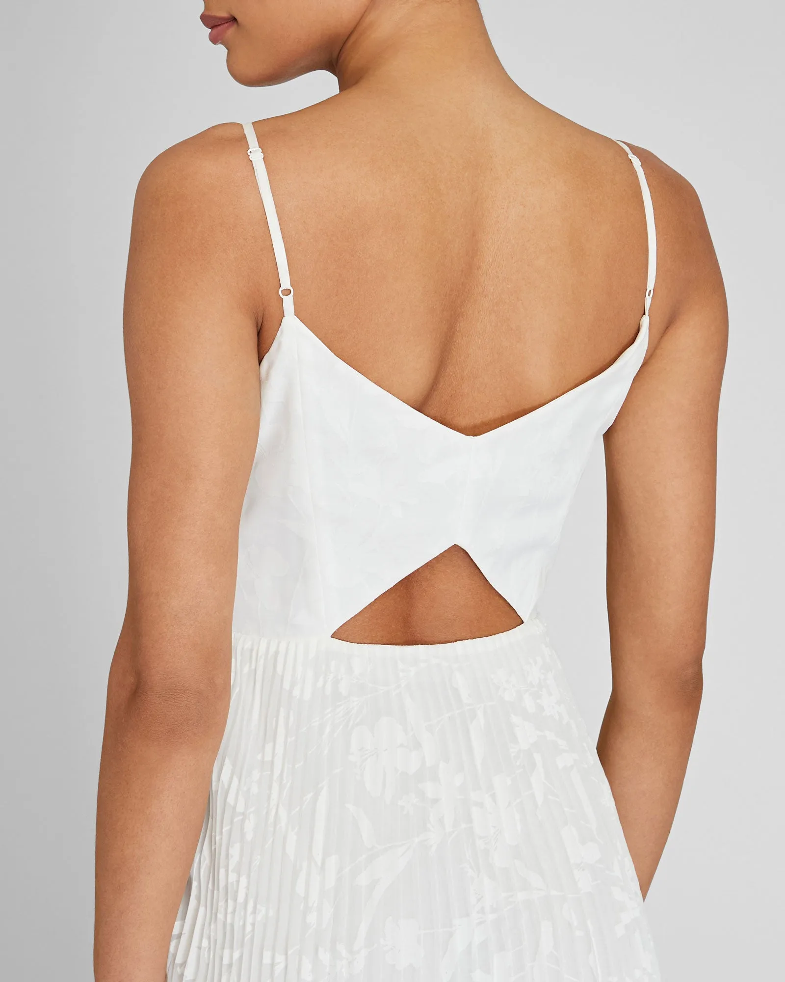 Jacquard Strappy Pleated Midi Dress sold by Club Monaco product image thumbnail 4