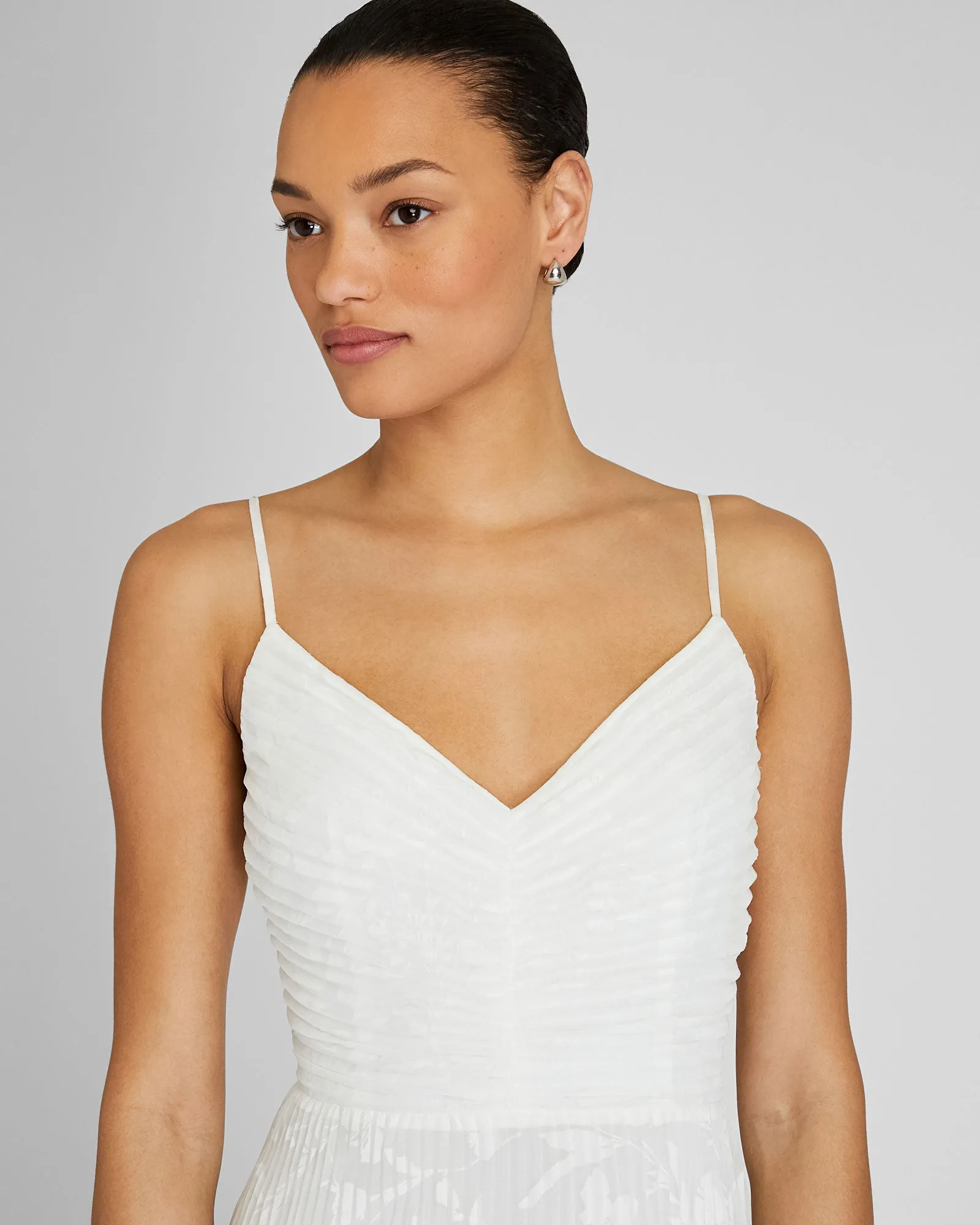 Jacquard Strappy Pleated Midi Dress sold by Club Monaco product image thumbnail 3