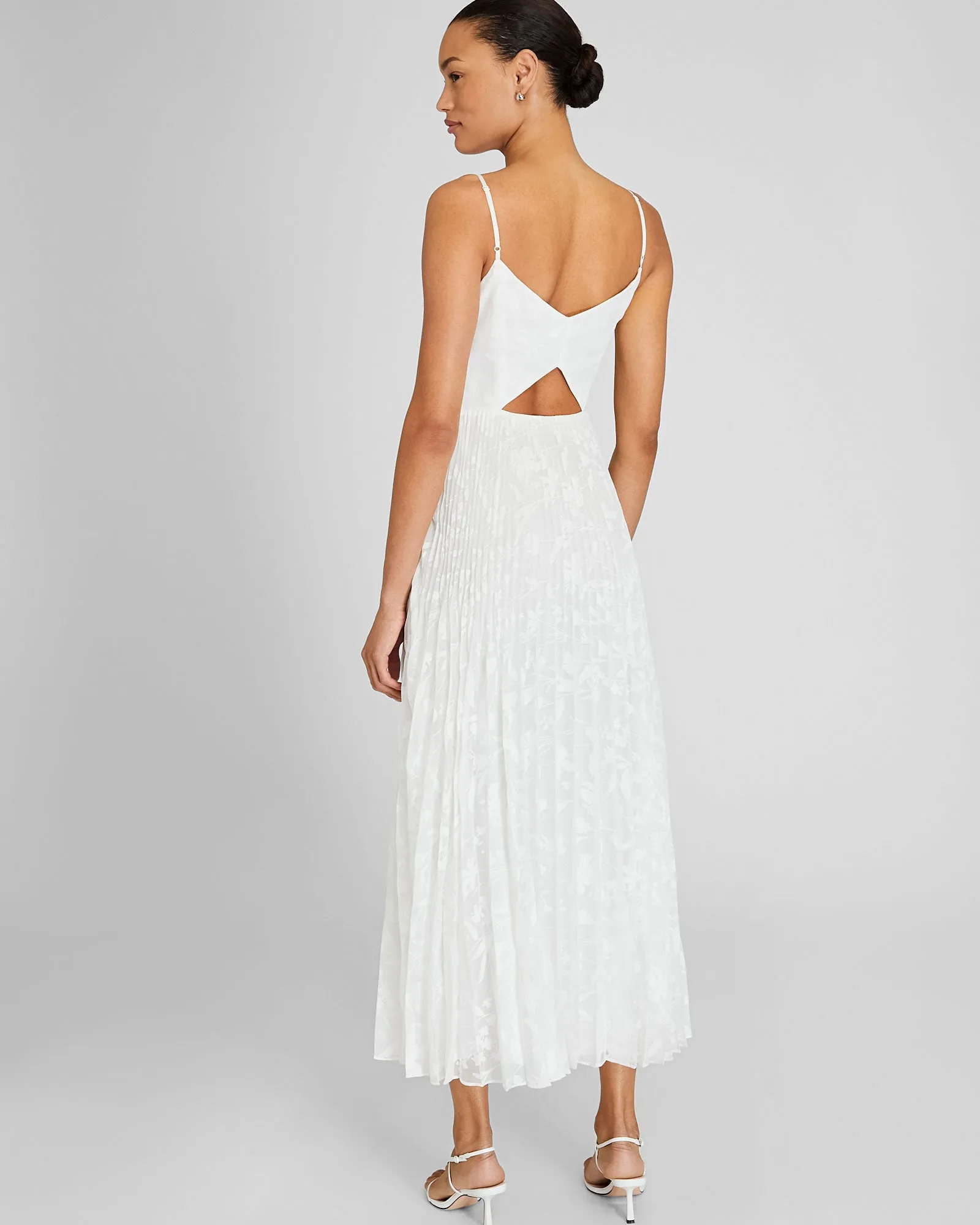 Jacquard Strappy Pleated Midi Dress sold by Club Monaco product image thumbnail 2